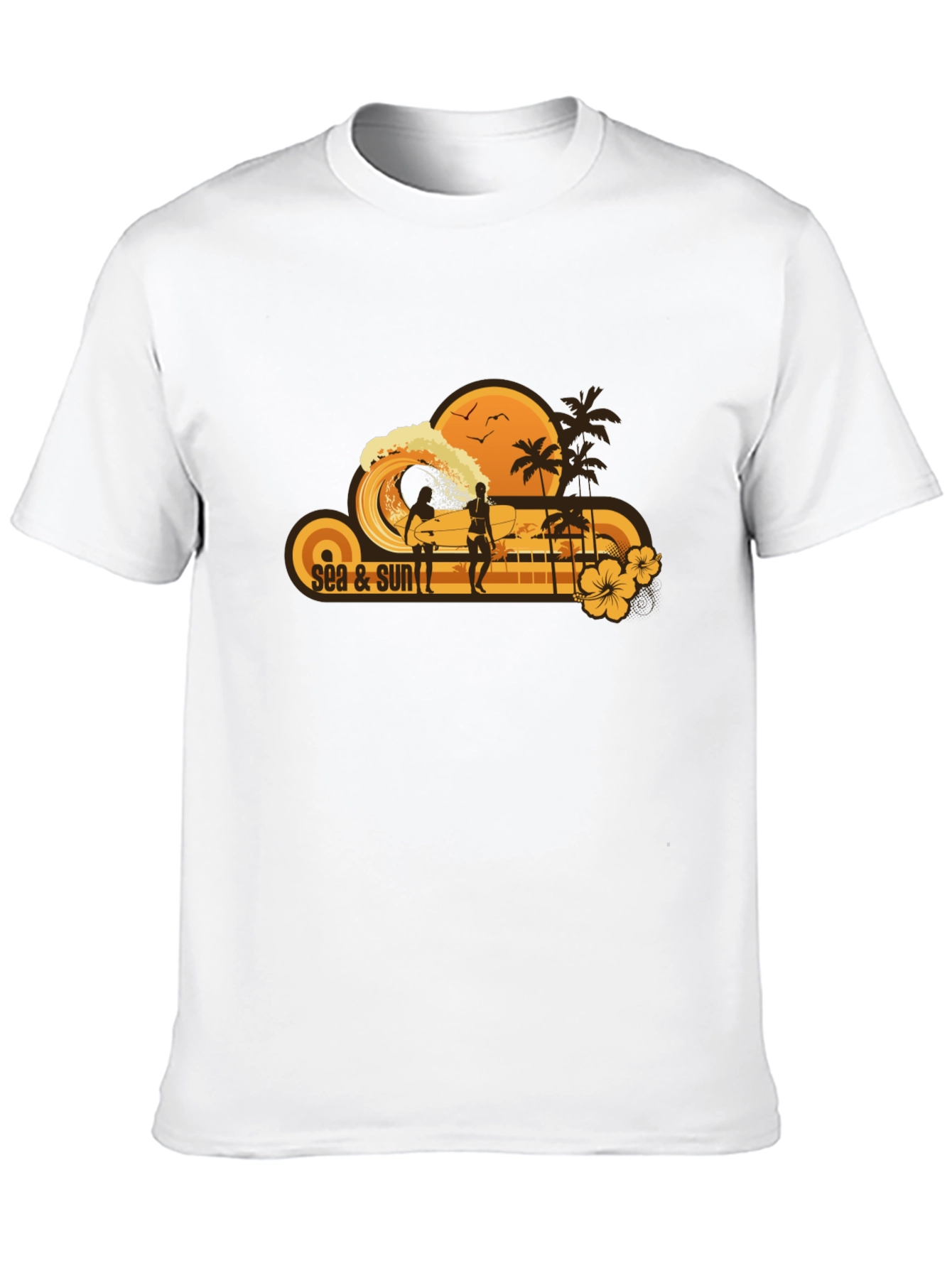 Sea & Sun Graphic T-Shirt Casual Summer Wear