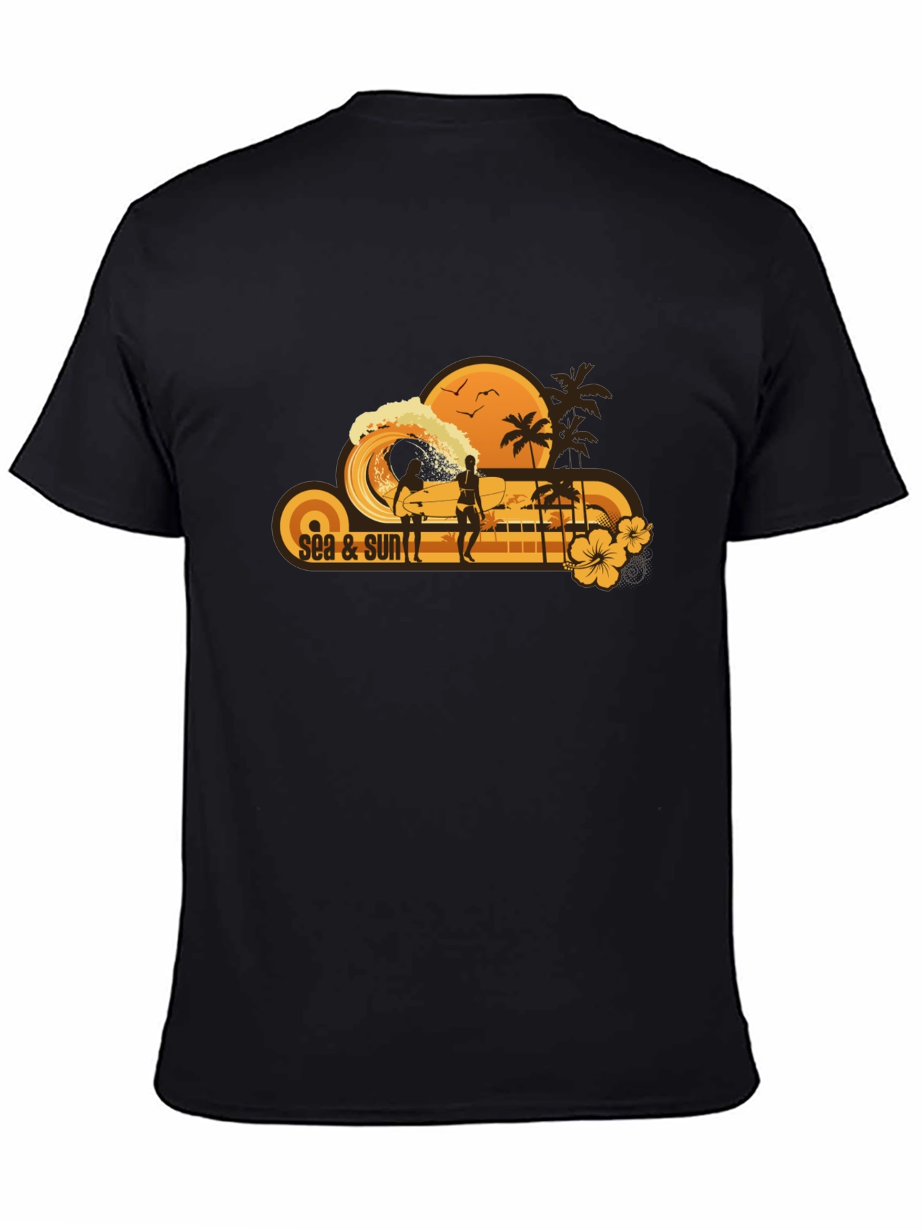 Sea & Sun Graphic T-Shirt Casual Summer Wear