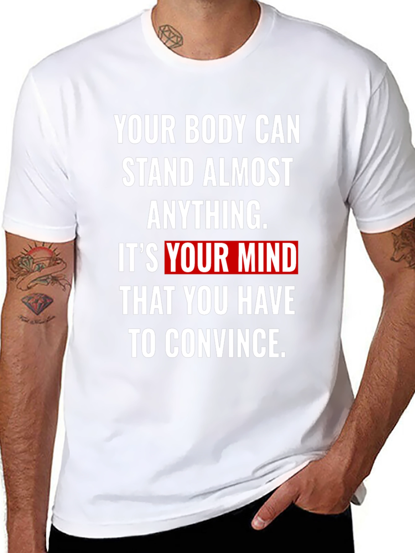 Motivational T-Shirt - Mind Over Body
