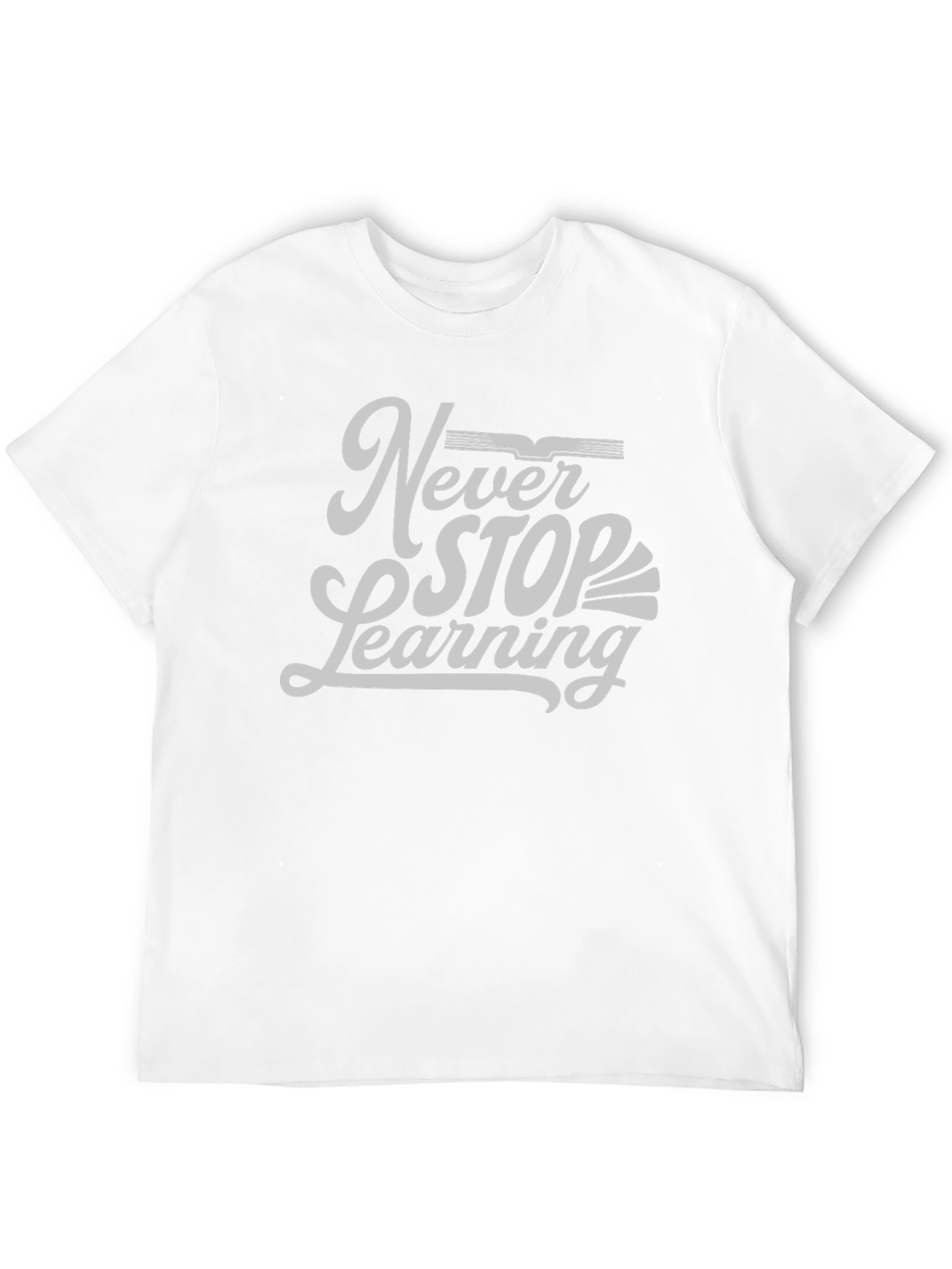 Never Stop Learning Graphic Tee - Black