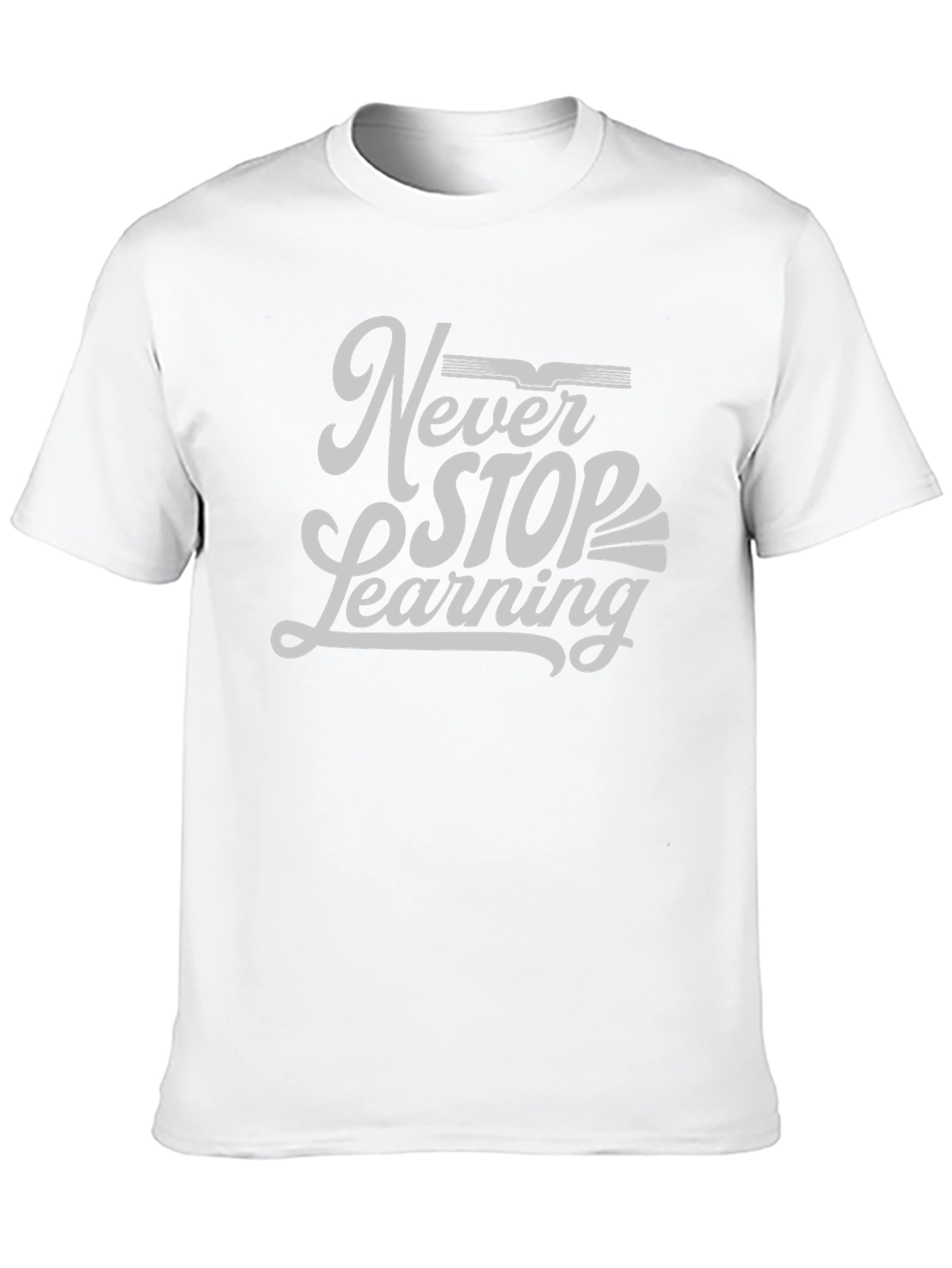 Never Stop Learning Graphic Tee - Black