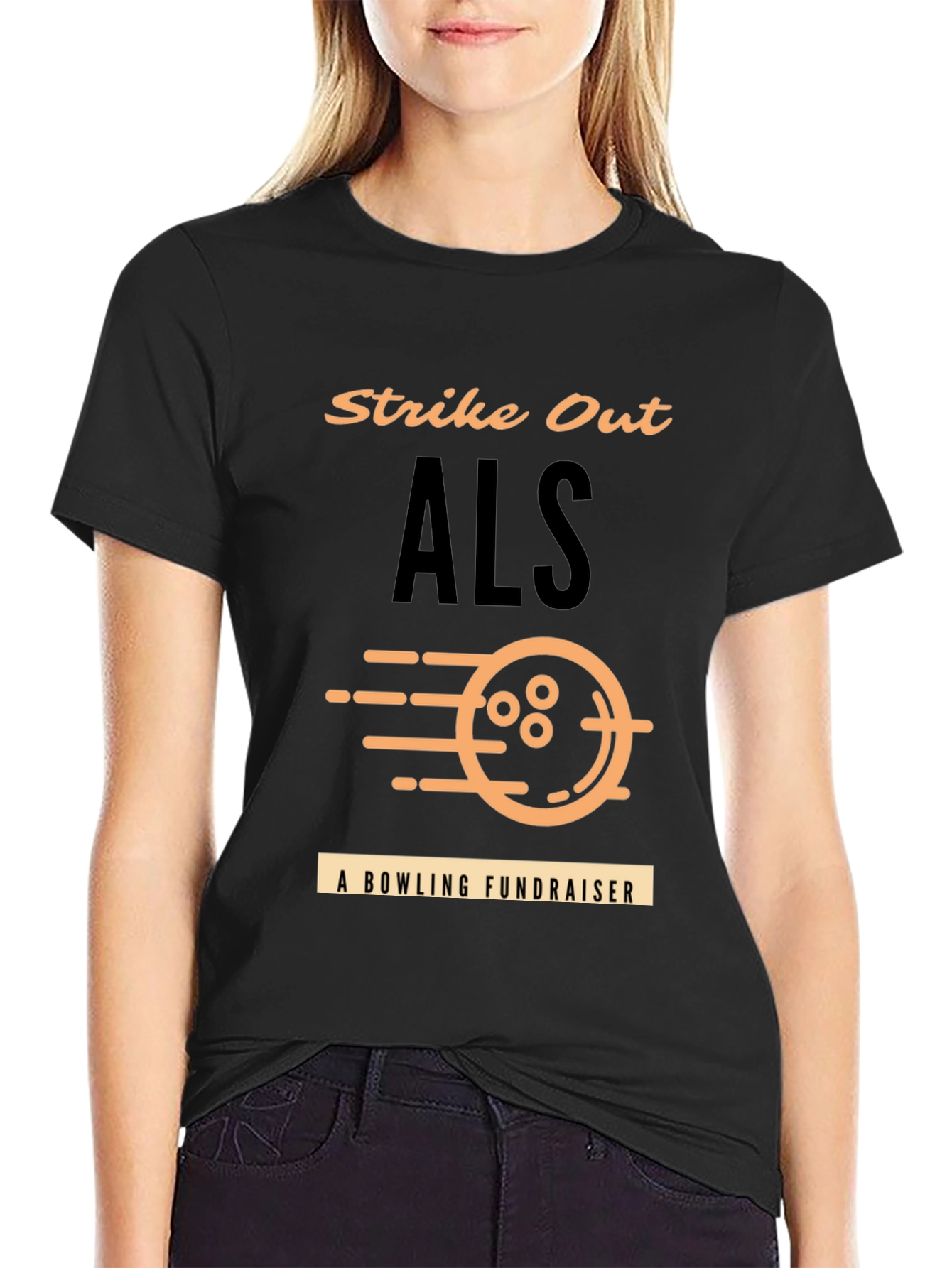 Strike Out ALS Bowling Fundraiser T-Shirt