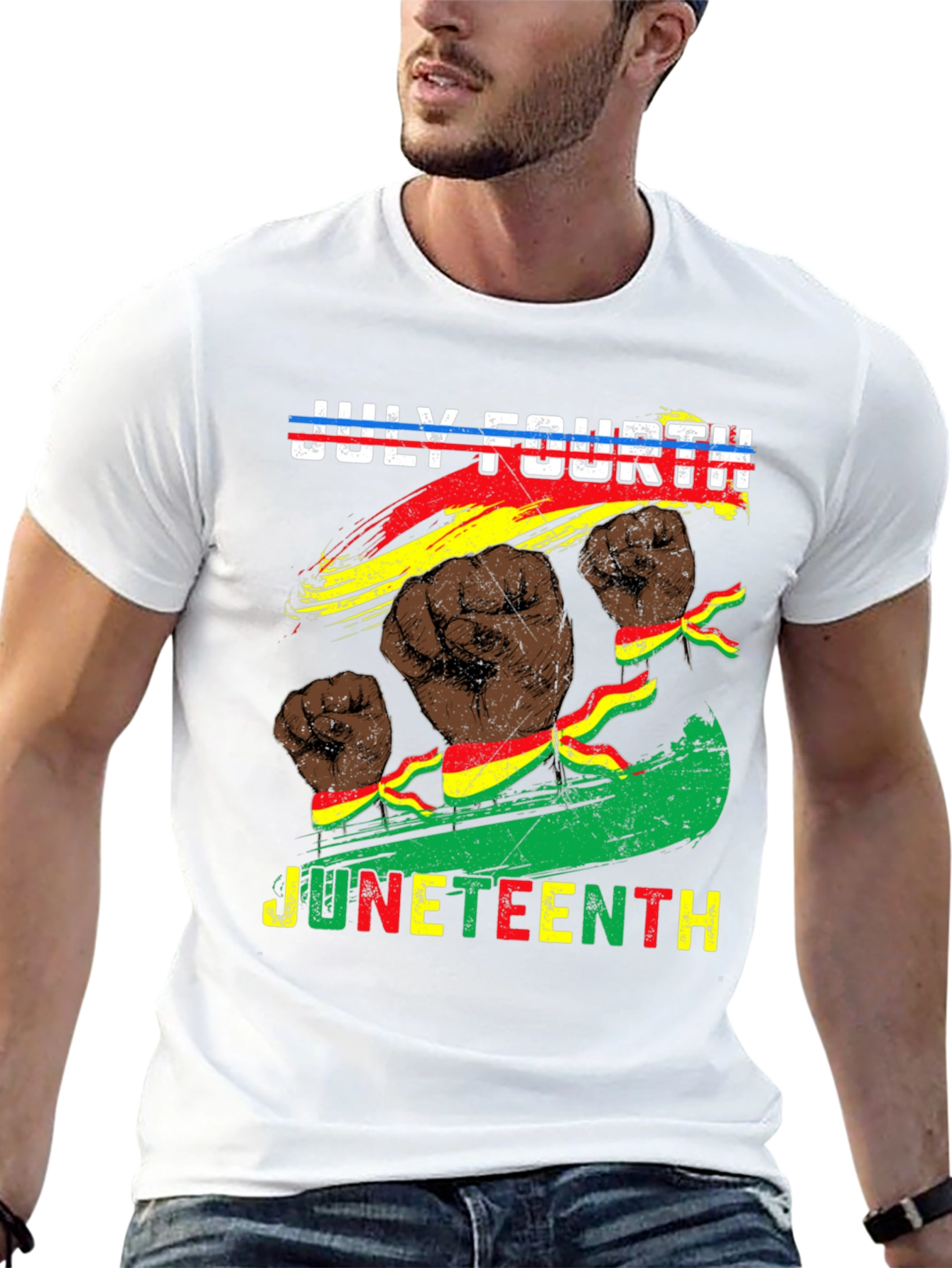 July Fourth Juneteenth Fist T-Shirt
