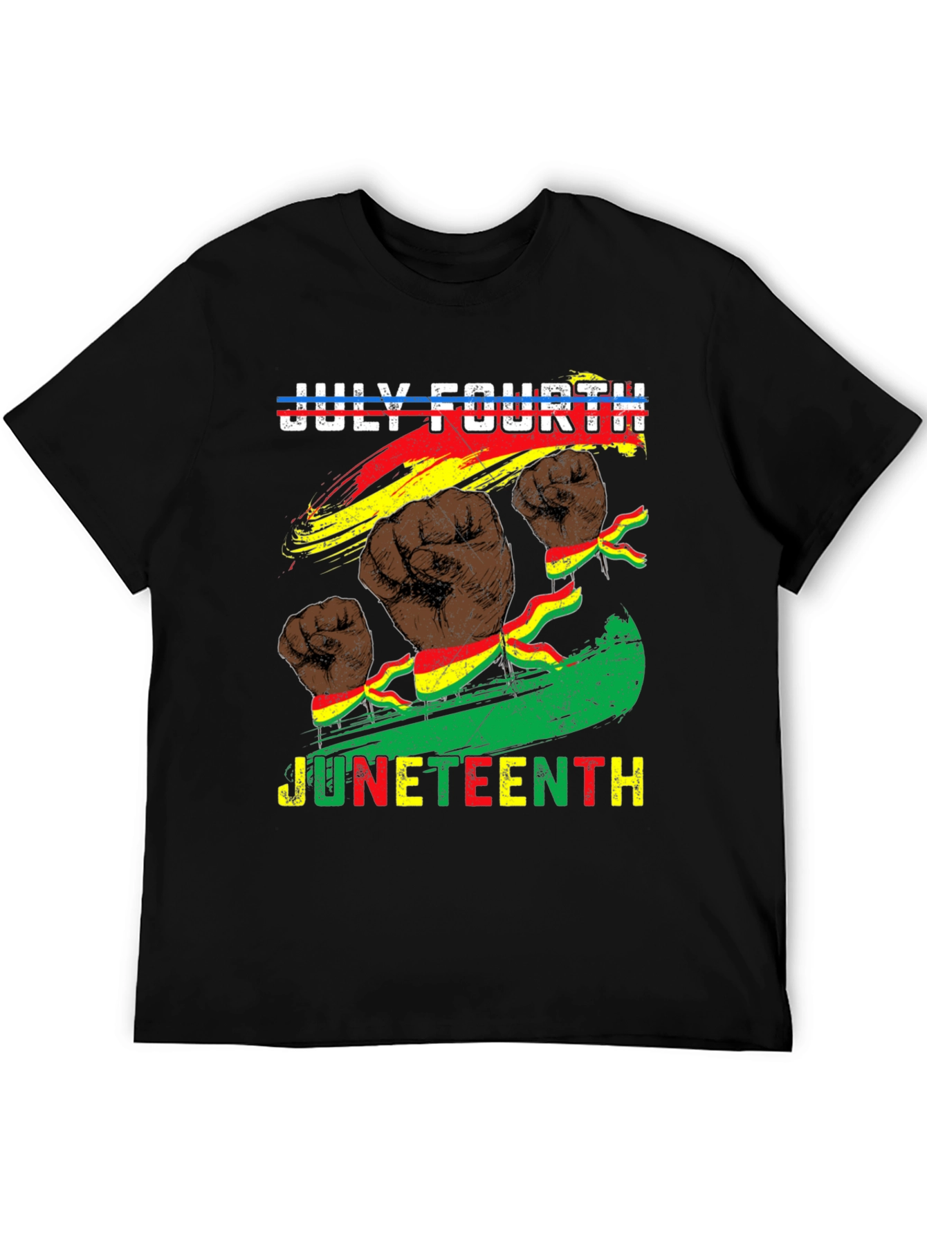 July Fourth Juneteenth Fist T-Shirt