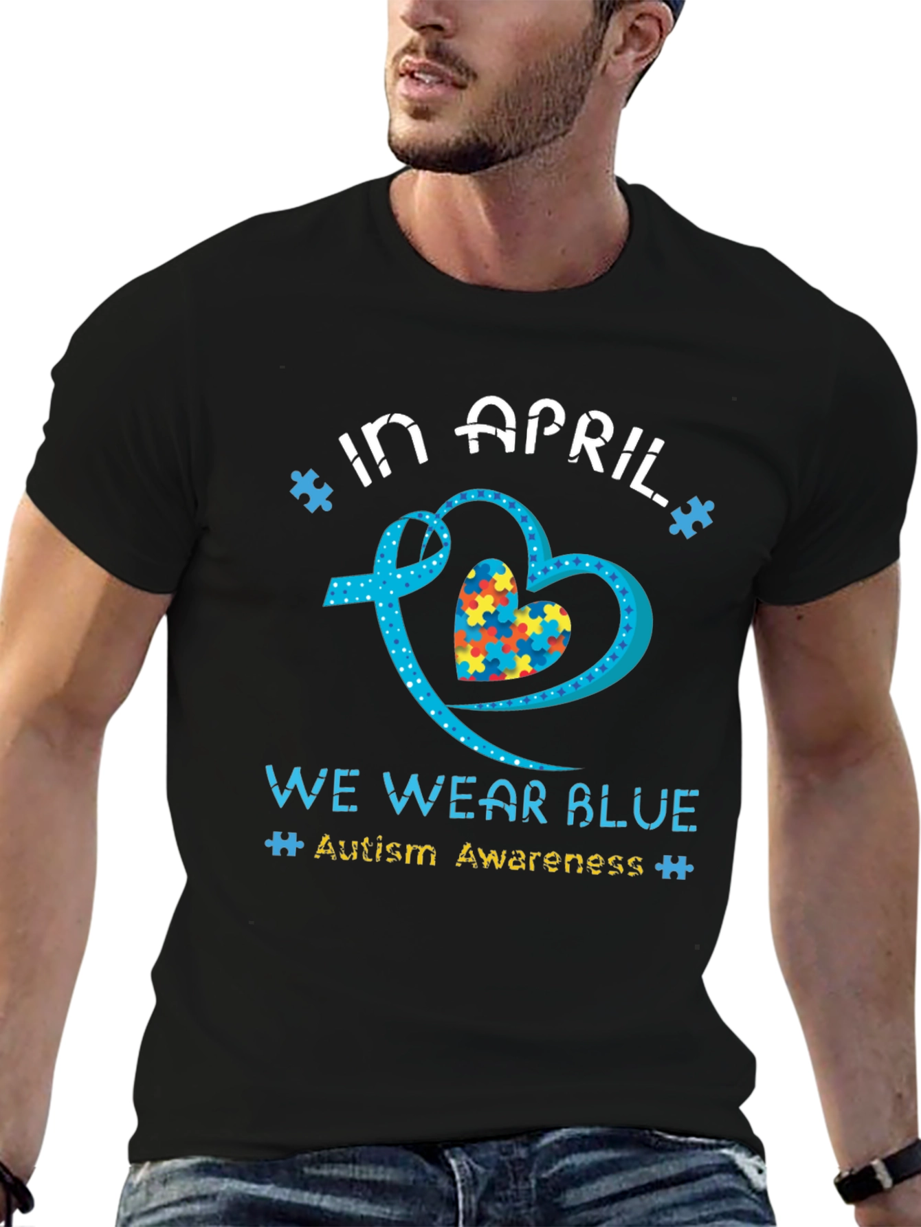 Autism Awareness T-Shirt - In April We Wear Blue
