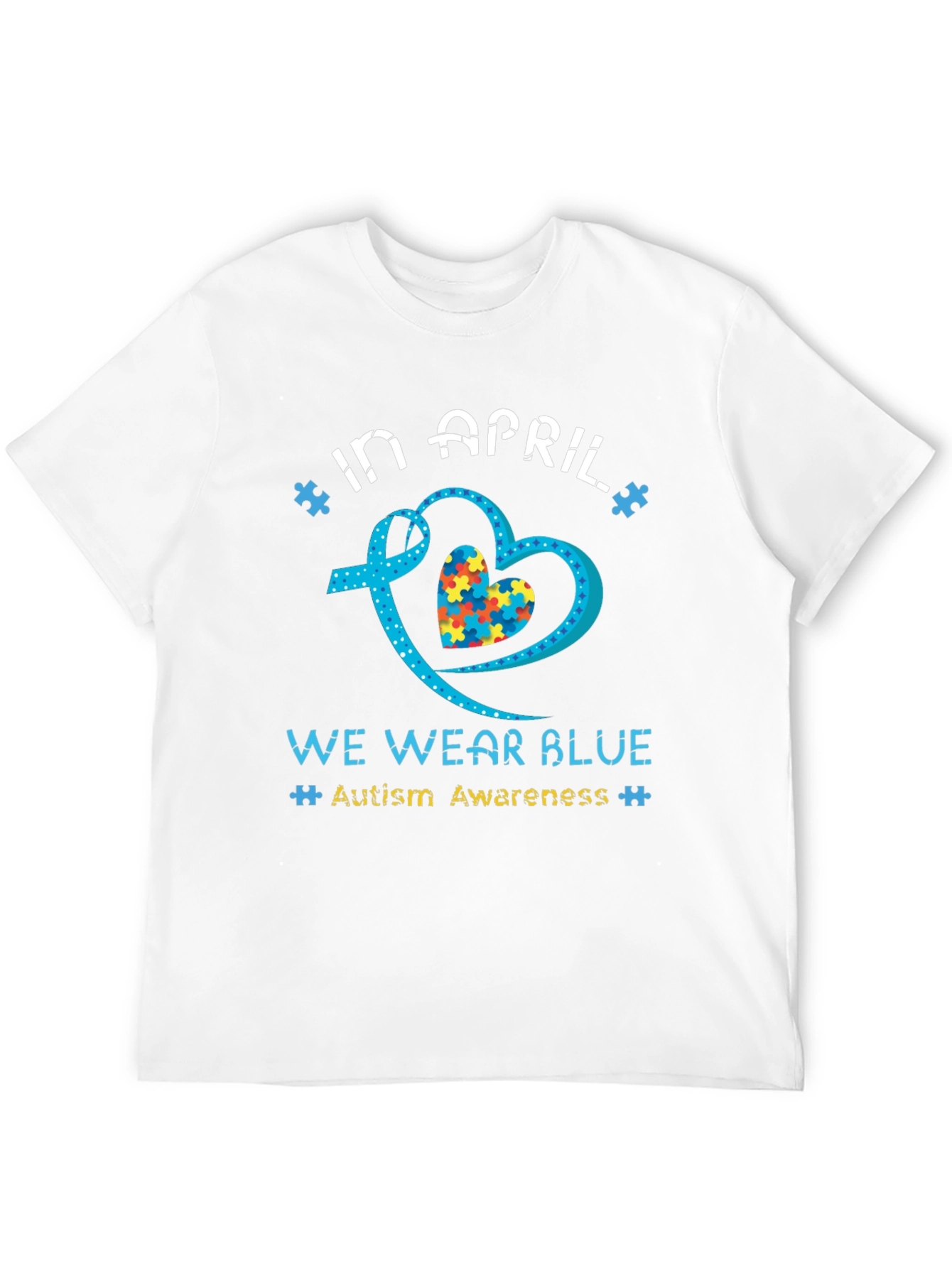 Autism Awareness T-Shirt - In April We Wear Blue