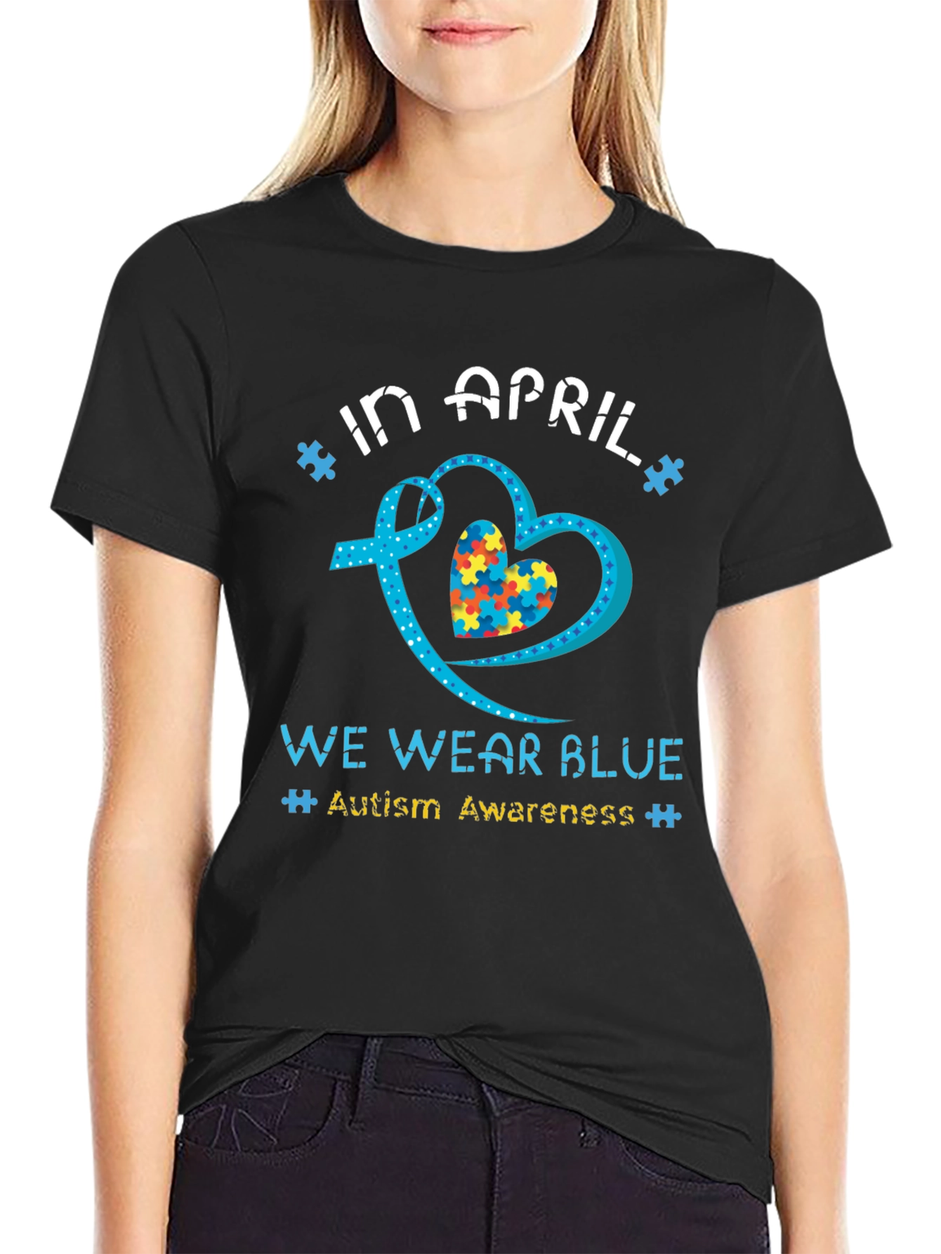 Autism Awareness T-Shirt - In April We Wear Blue
