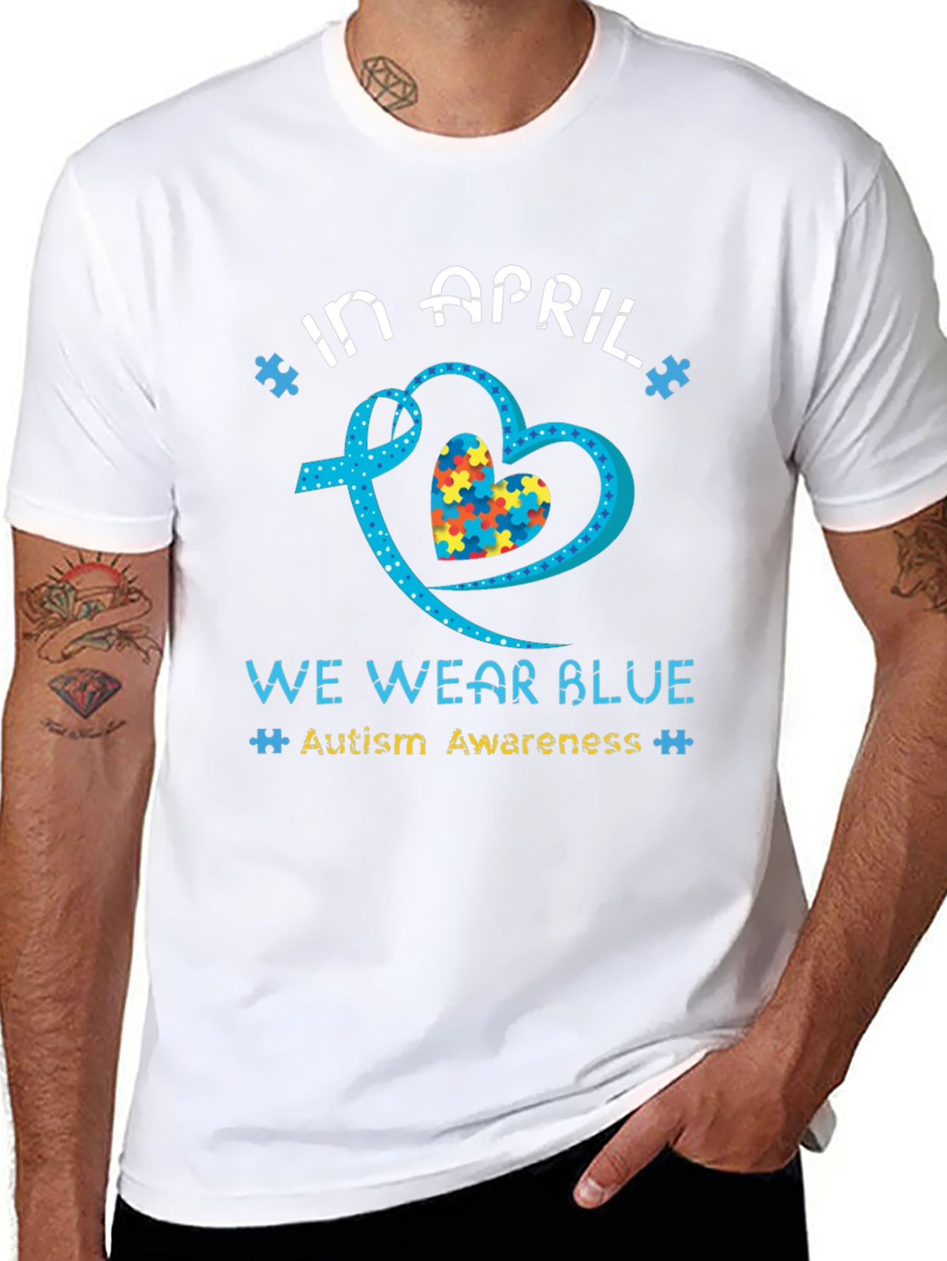 Autism Awareness T-Shirt - In April We Wear Blue