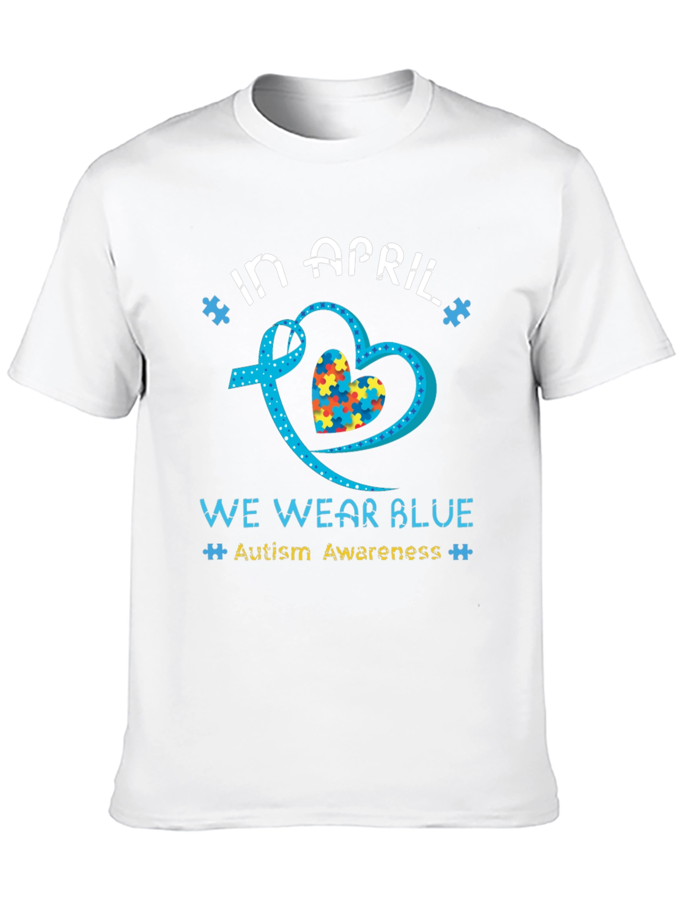 Autism Awareness T-Shirt - In April We Wear Blue