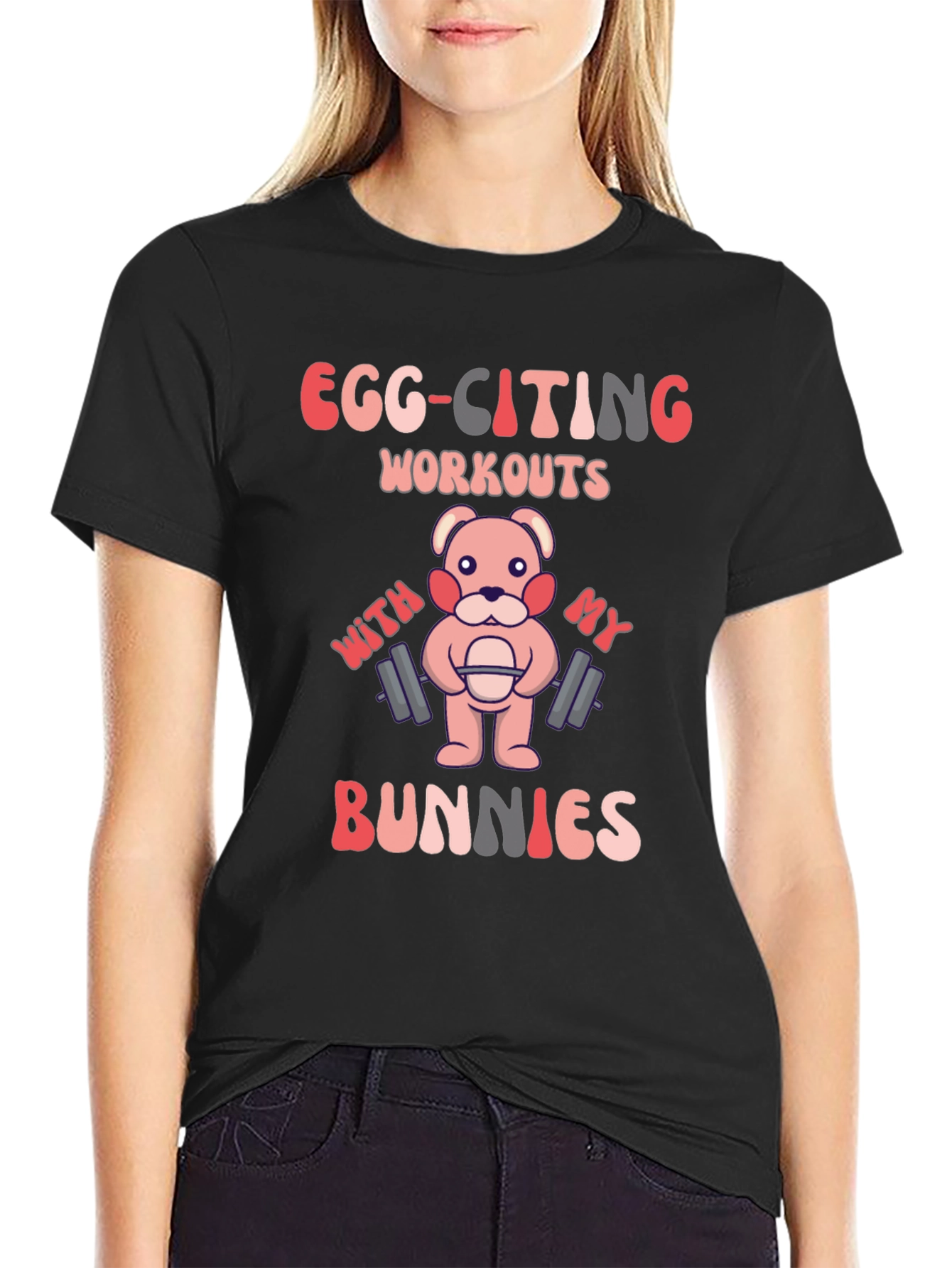 Egg-Citing Workouts Bunny T-Shirt