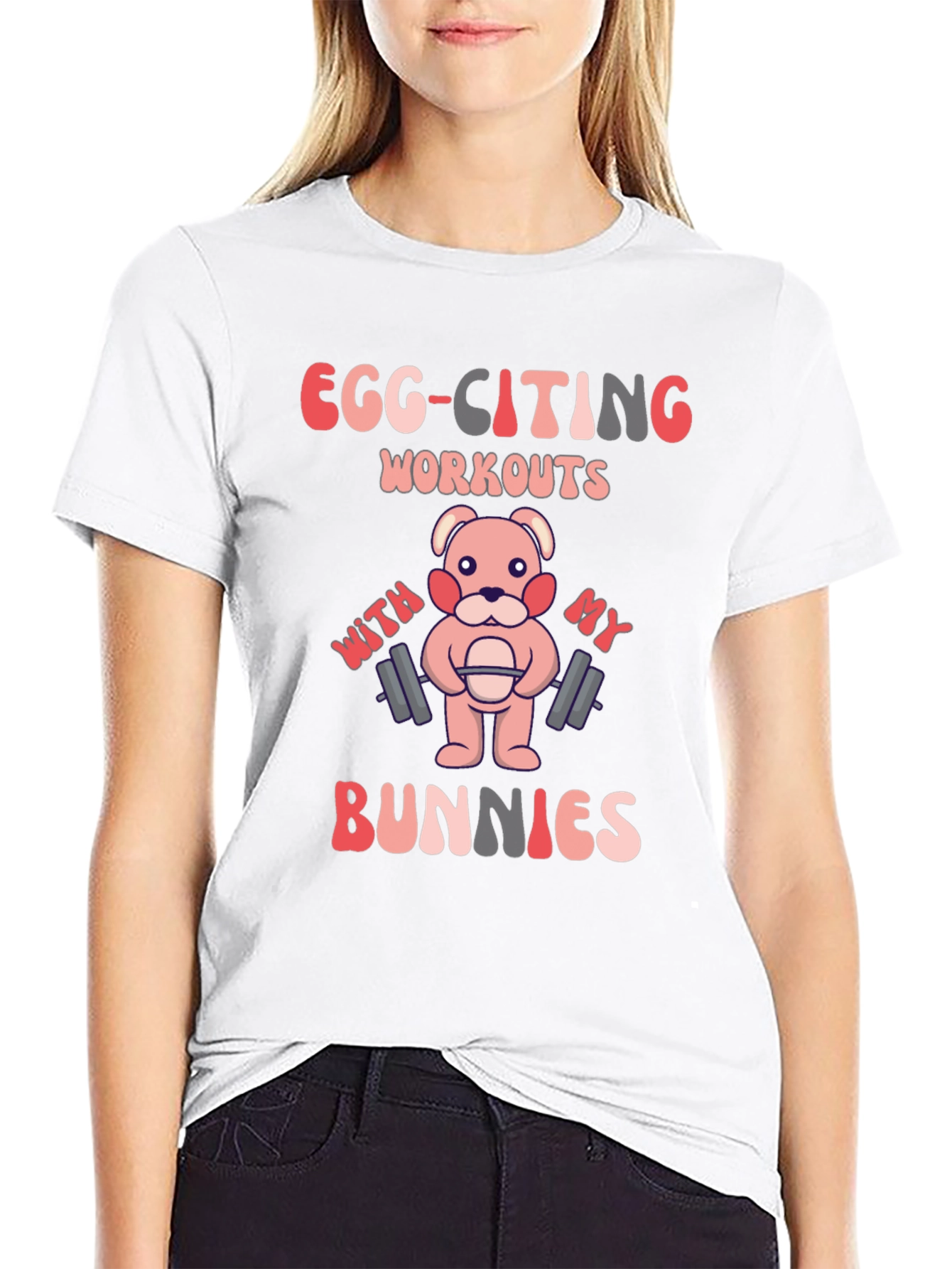 Egg-Citing Workouts Bunny T-Shirt