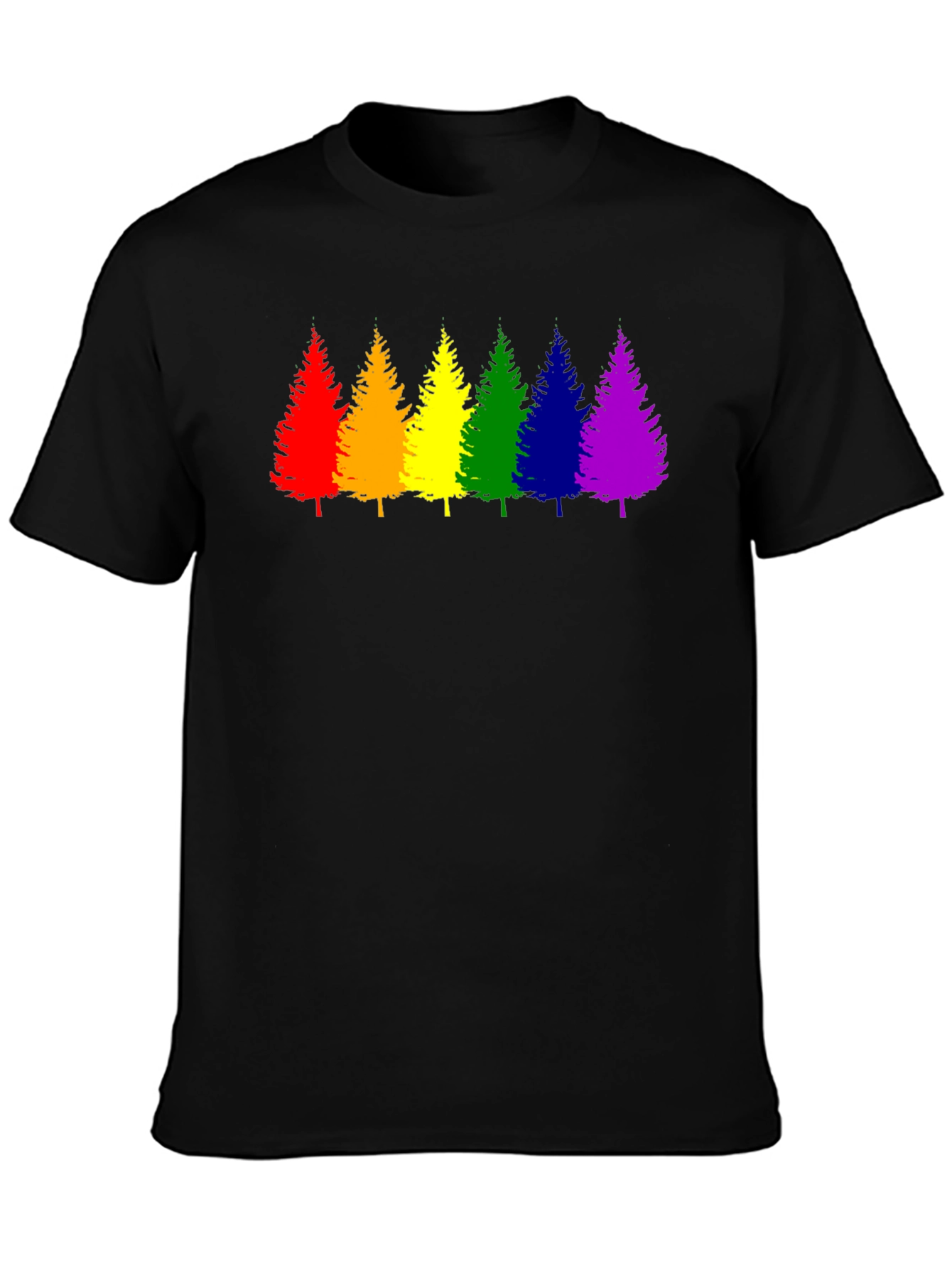 Rainbow Trees Graphic T-Shirt - Pride Style