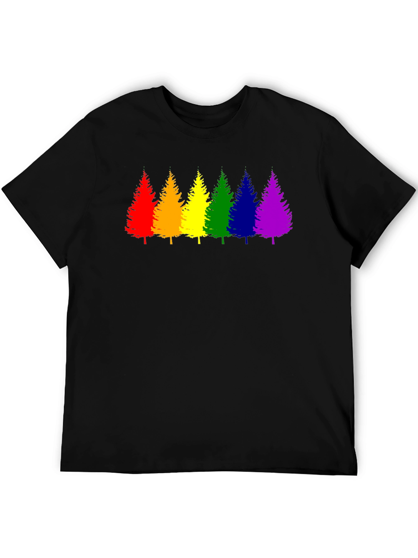 Rainbow Trees Graphic T-Shirt - Pride Style