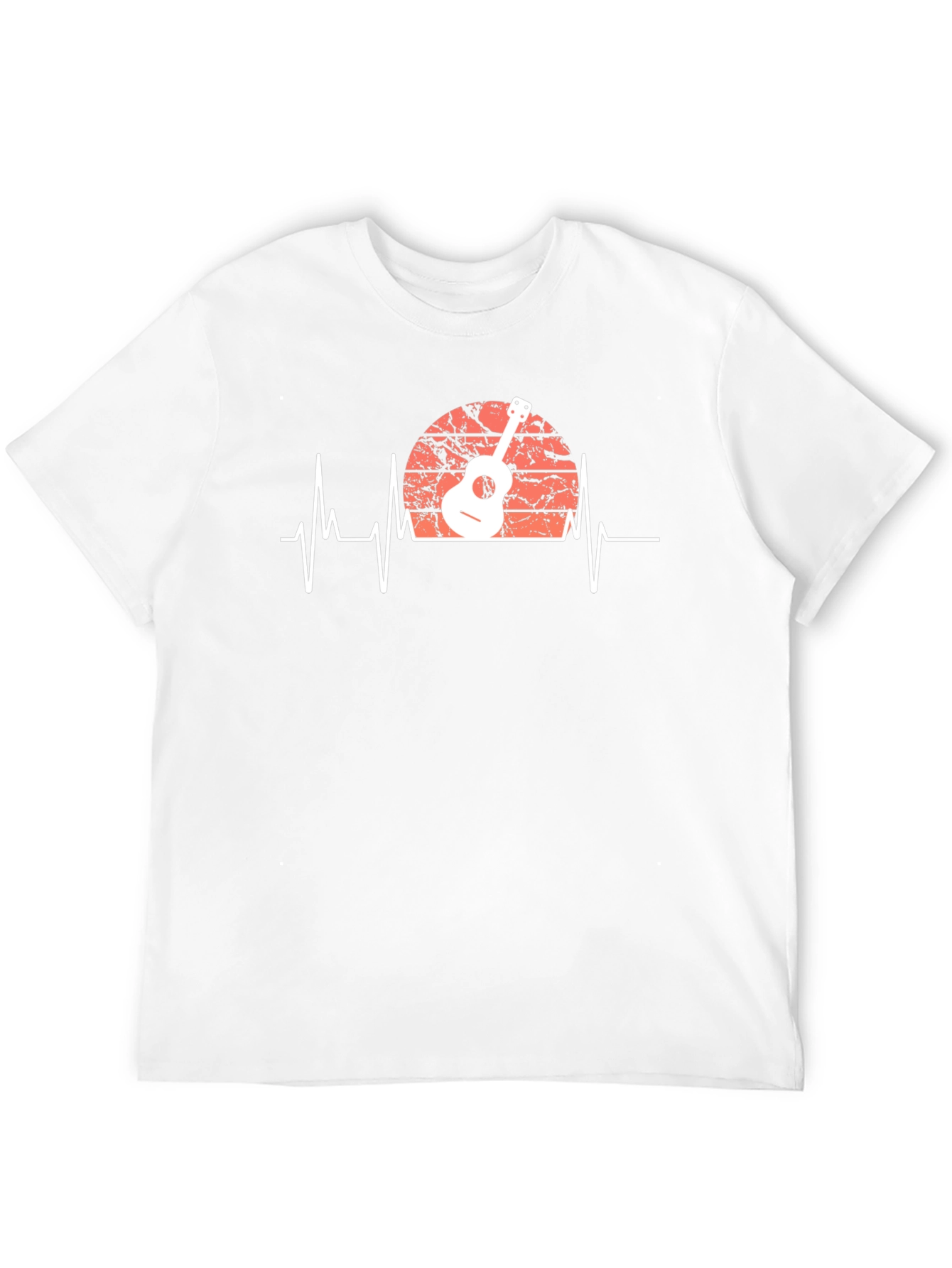 Guitar Heartbeat Graphic Tee - Musician Style