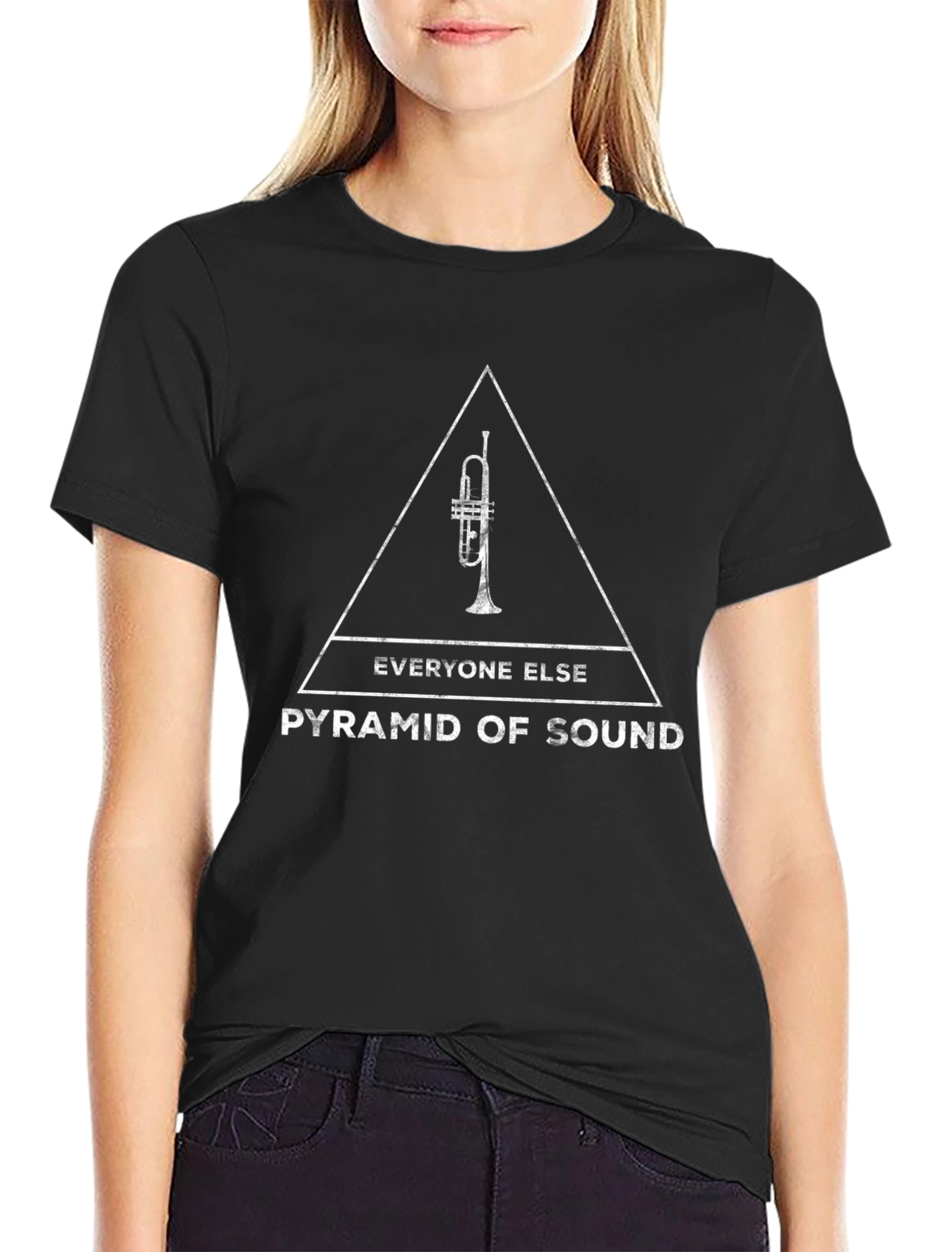 Pyramid of Sound Graphic T-Shirt - Black Cotton Tee