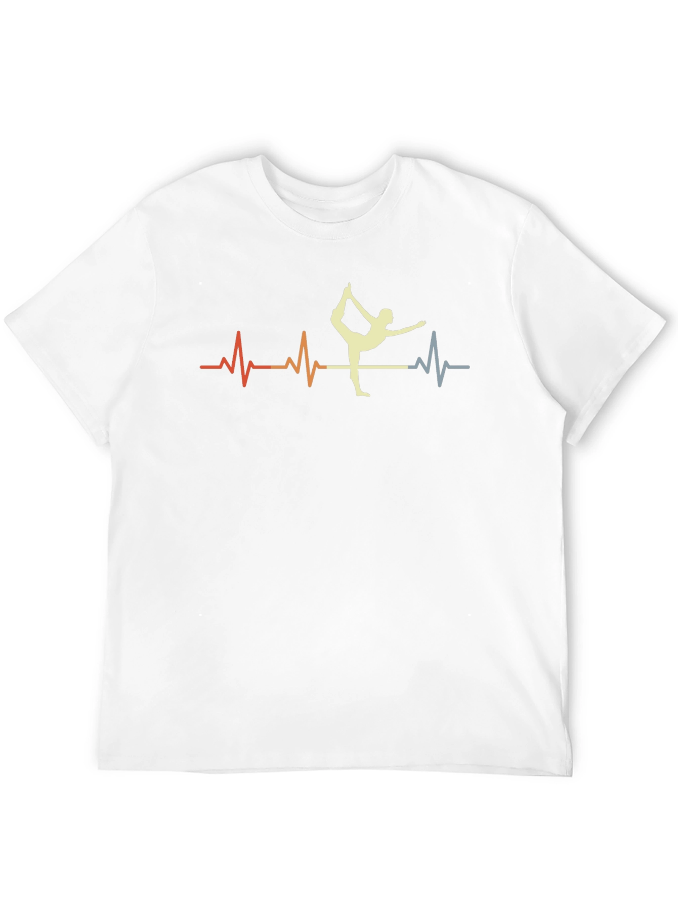 Yoga Heartbeat Graphic T-Shirt - Black
