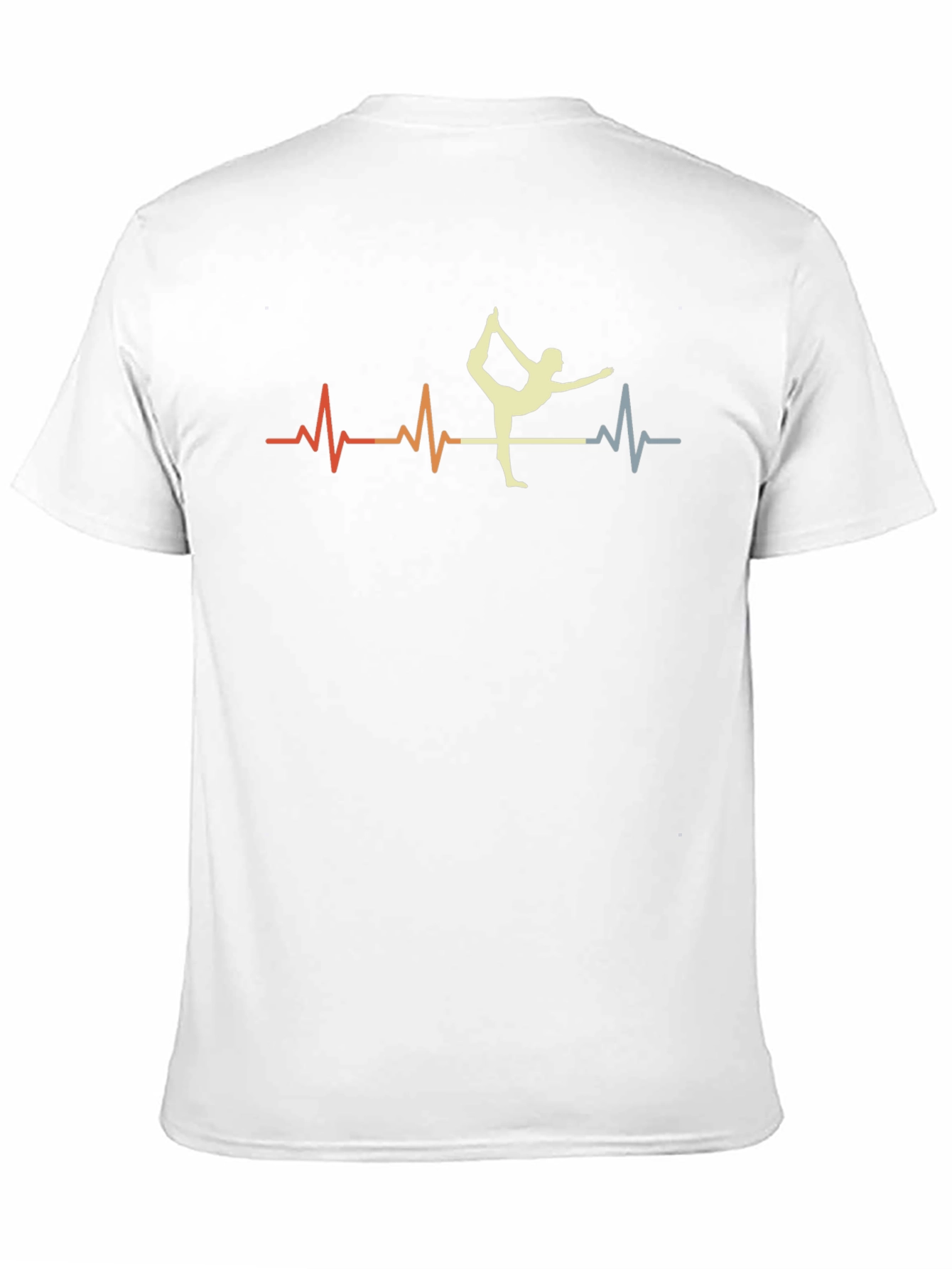 Yoga Heartbeat Graphic T-Shirt - Black