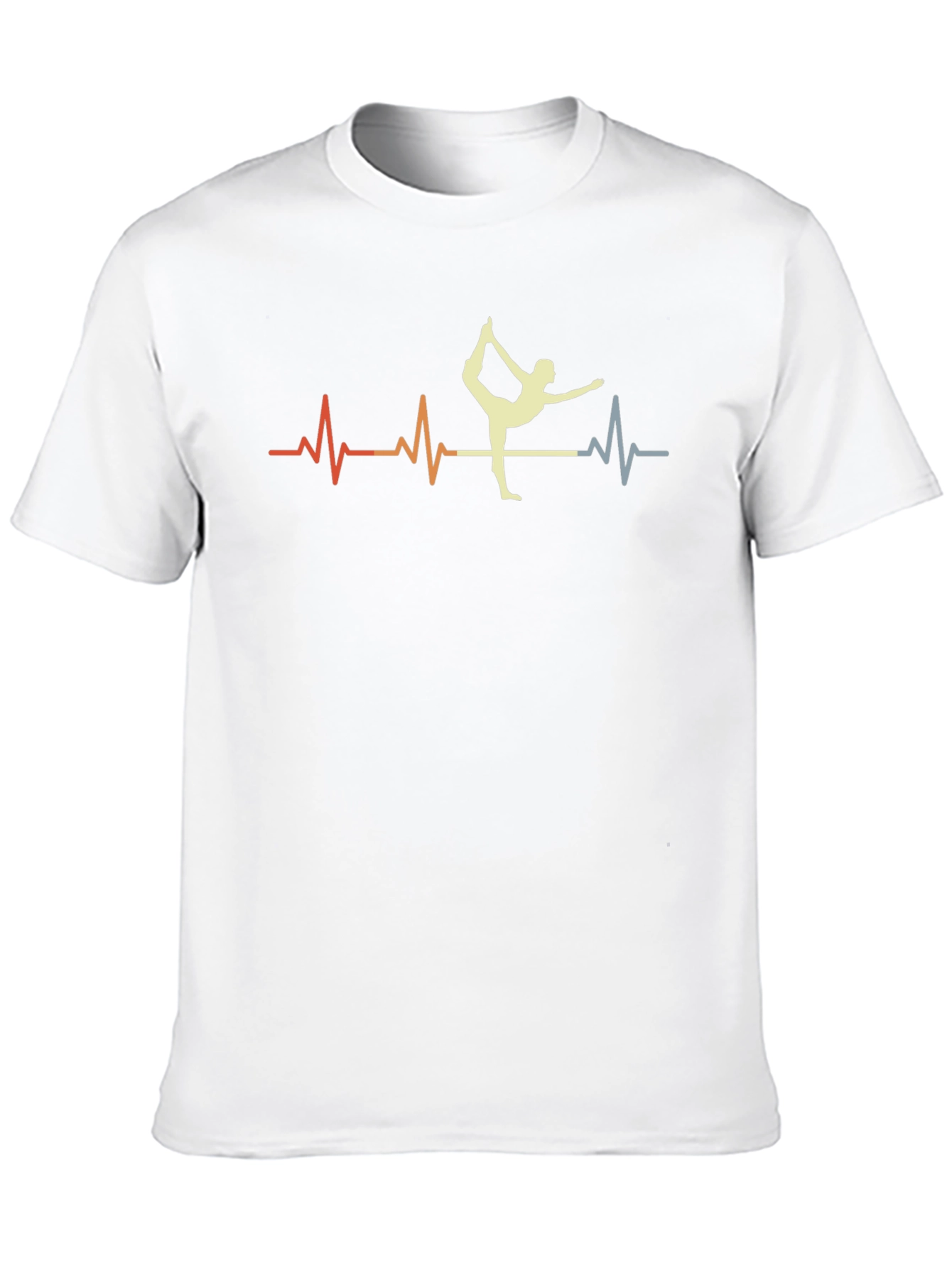 Yoga Heartbeat Graphic T-Shirt - Black