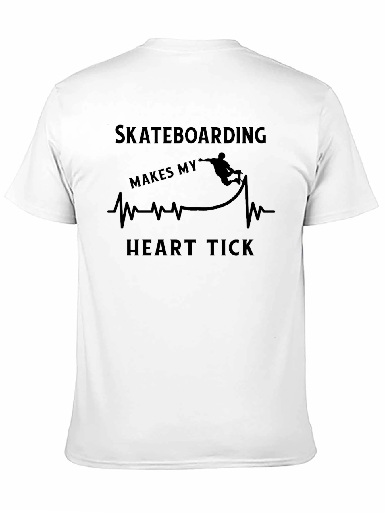 Skateboarding Heartbeat Tee - Passionate Skater Shirt