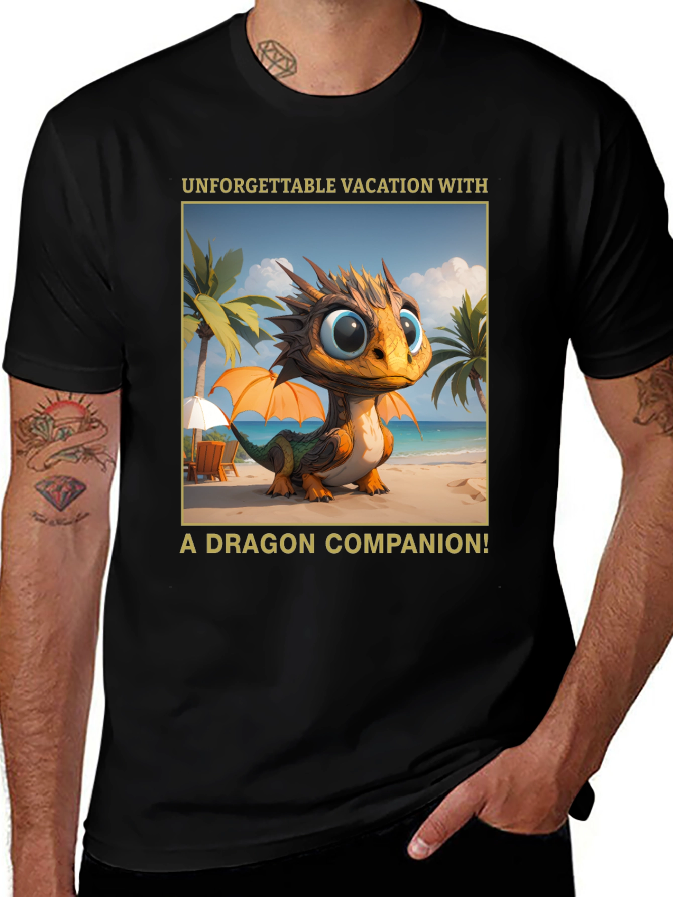 Dragon Vacation T-Shirt - Unforgettable Companion Tee