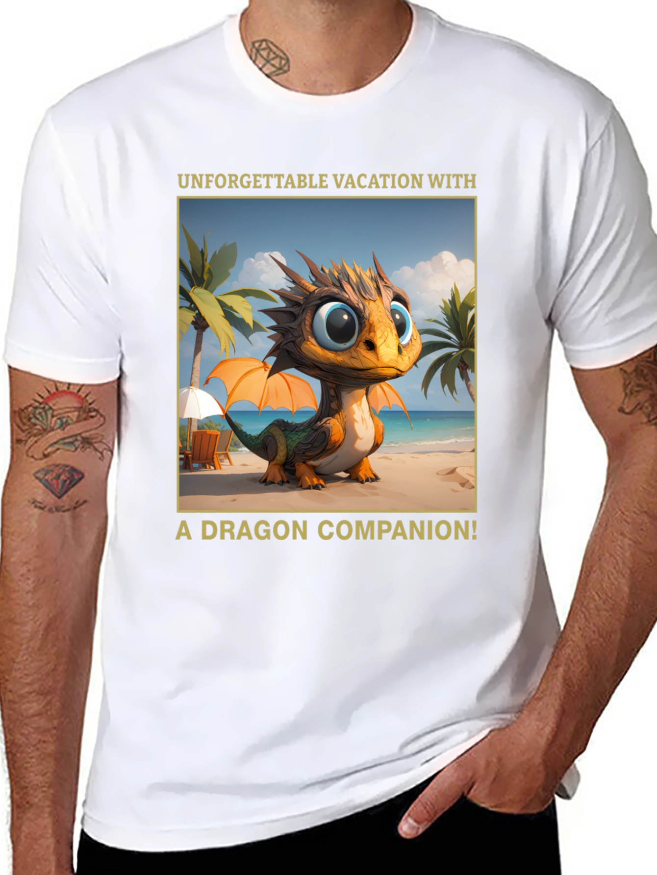 Dragon Vacation T-Shirt - Unforgettable Companion Tee