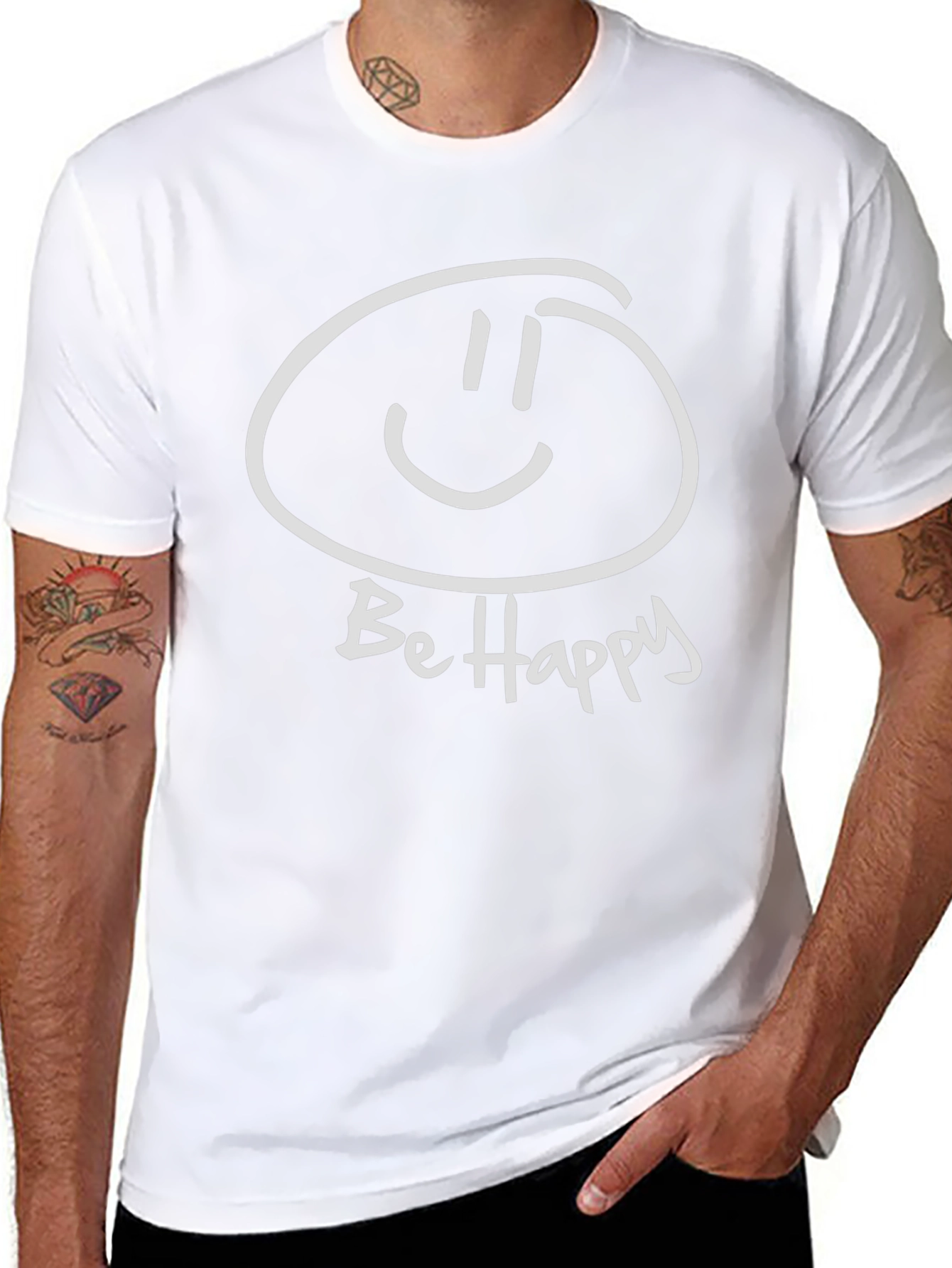 Be Happy Graphic Tee - Classic Comfort