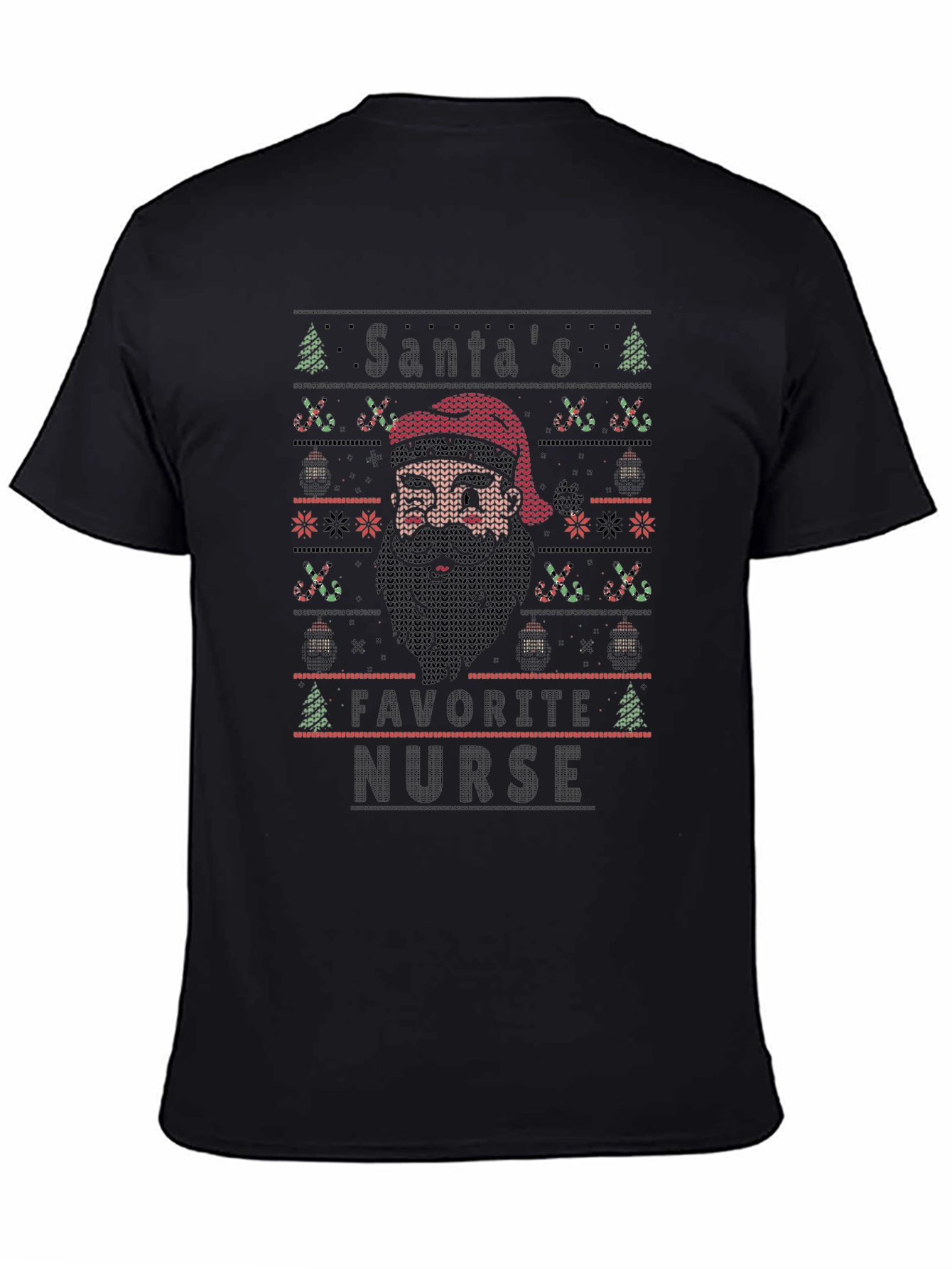 Santas Favorite Nurse Ugly Christmas Sweater T-Shirt