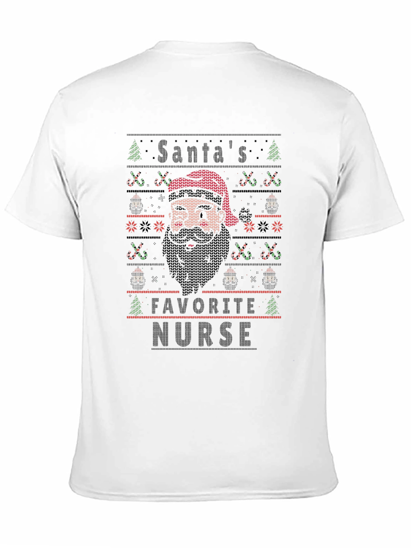 Santas Favorite Nurse Ugly Christmas Sweater T-Shirt