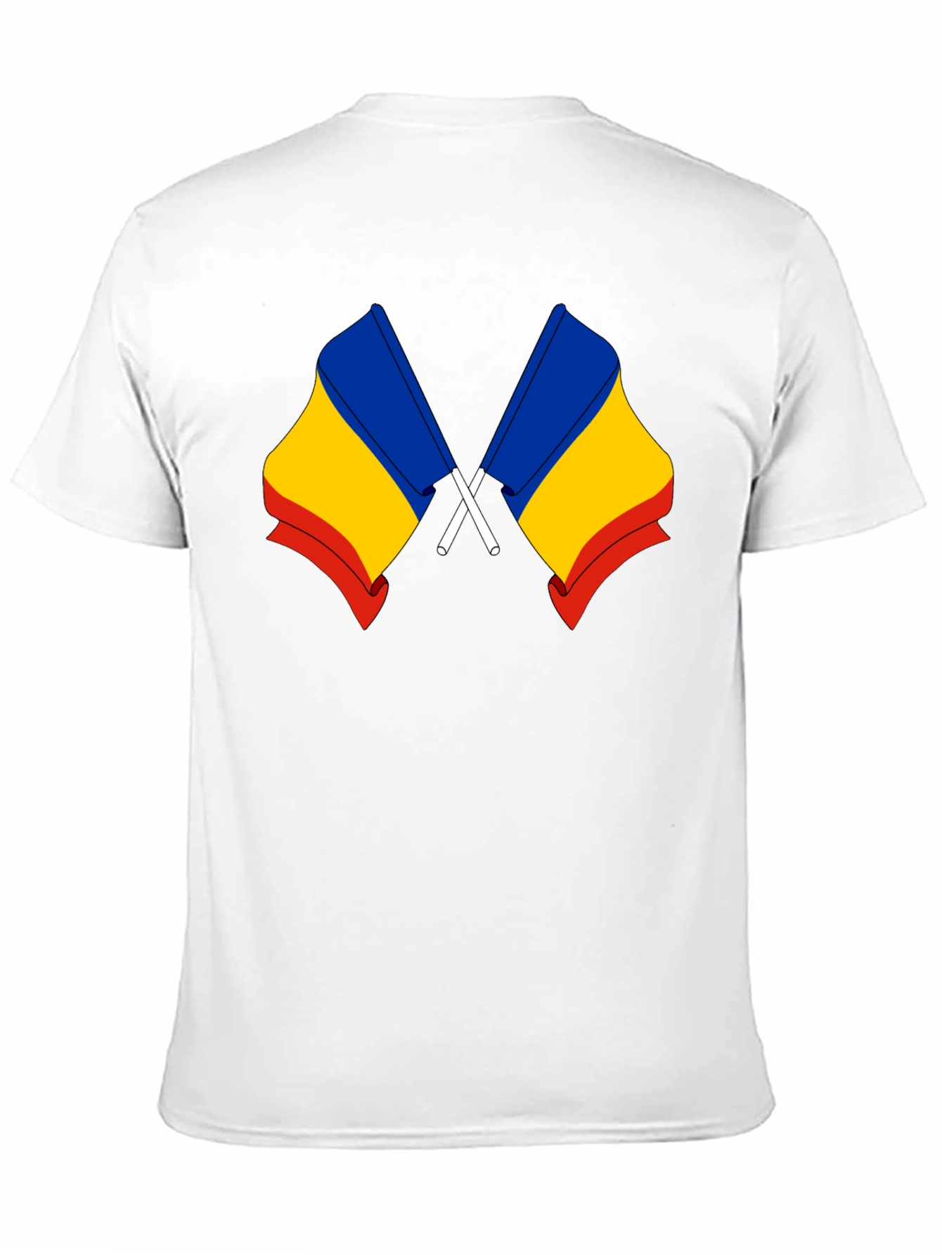 Romania Flag Black T-Shirt