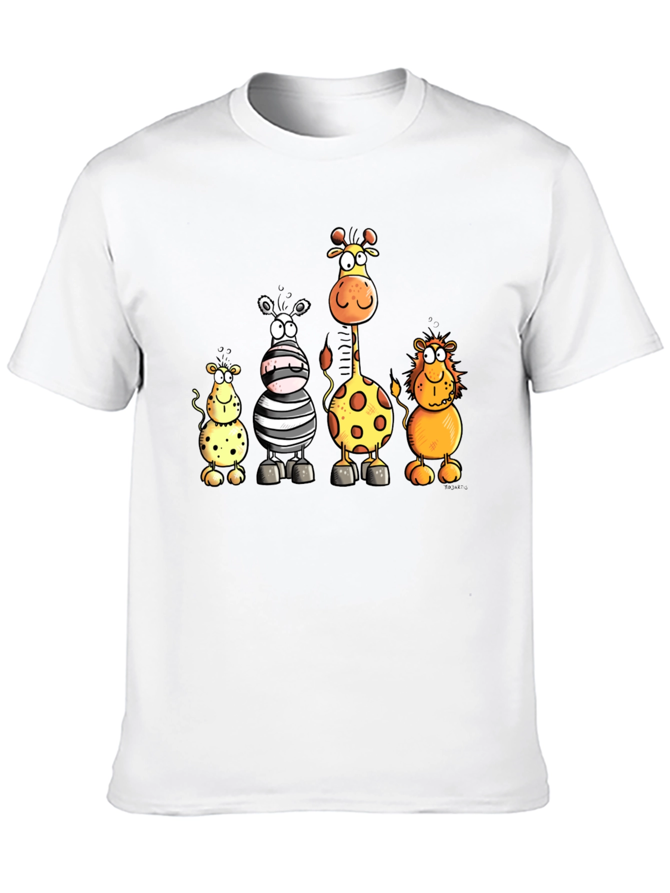 Cartoon Safari Animal T-Shirt - Fun Graphic Tee
