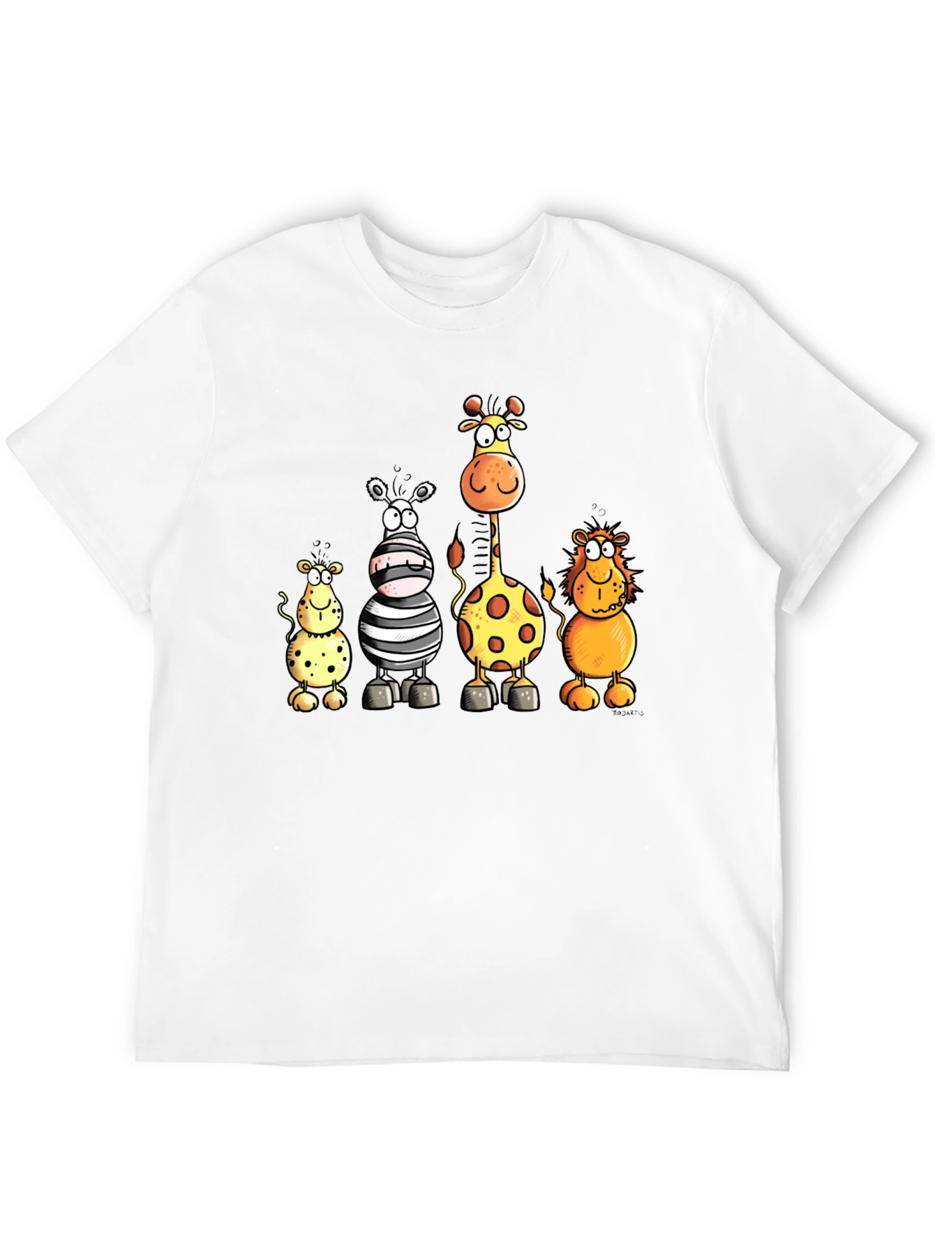Cartoon Safari Animal T-Shirt - Fun Graphic Tee