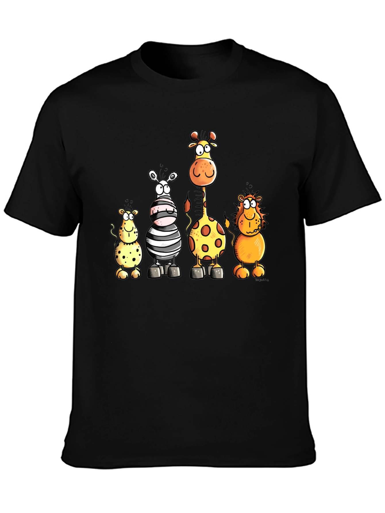 Cartoon Safari Animal T-Shirt - Fun Graphic Tee