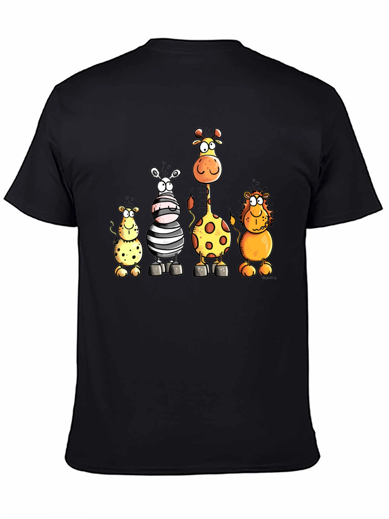 Cartoon Safari Animal T-Shirt - Fun Graphic Tee