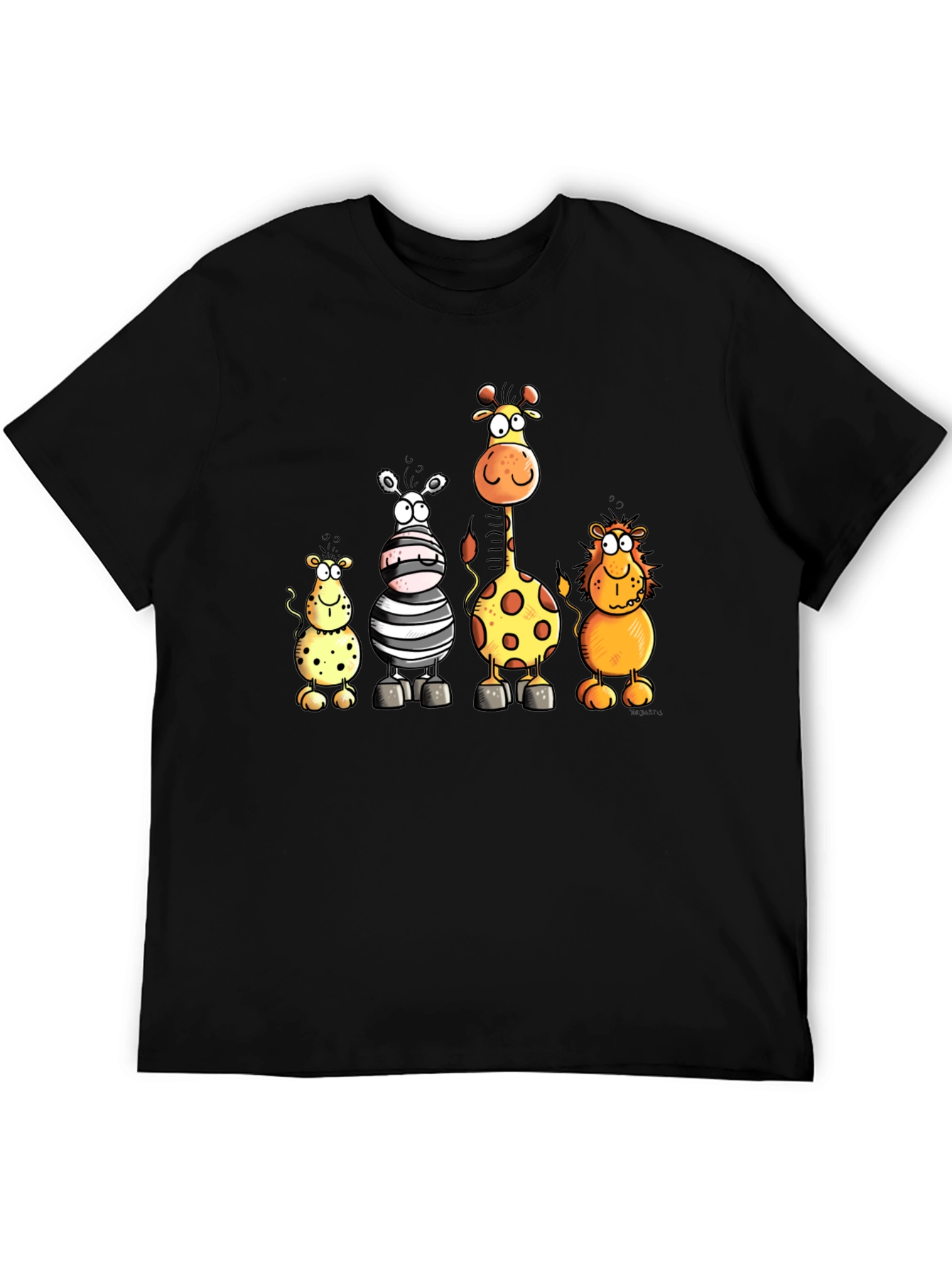 Cartoon Safari Animal T-Shirt - Fun Graphic Tee