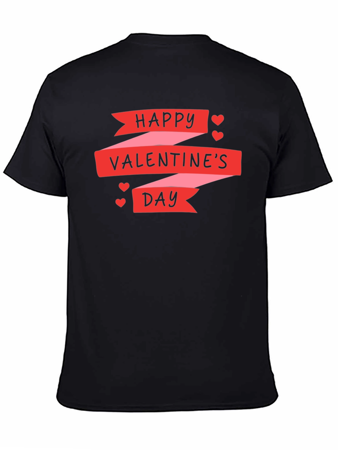 Happy Valentines Day Black T-Shirt