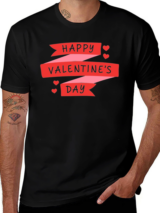 Happy Valentines Day Black T-Shirt