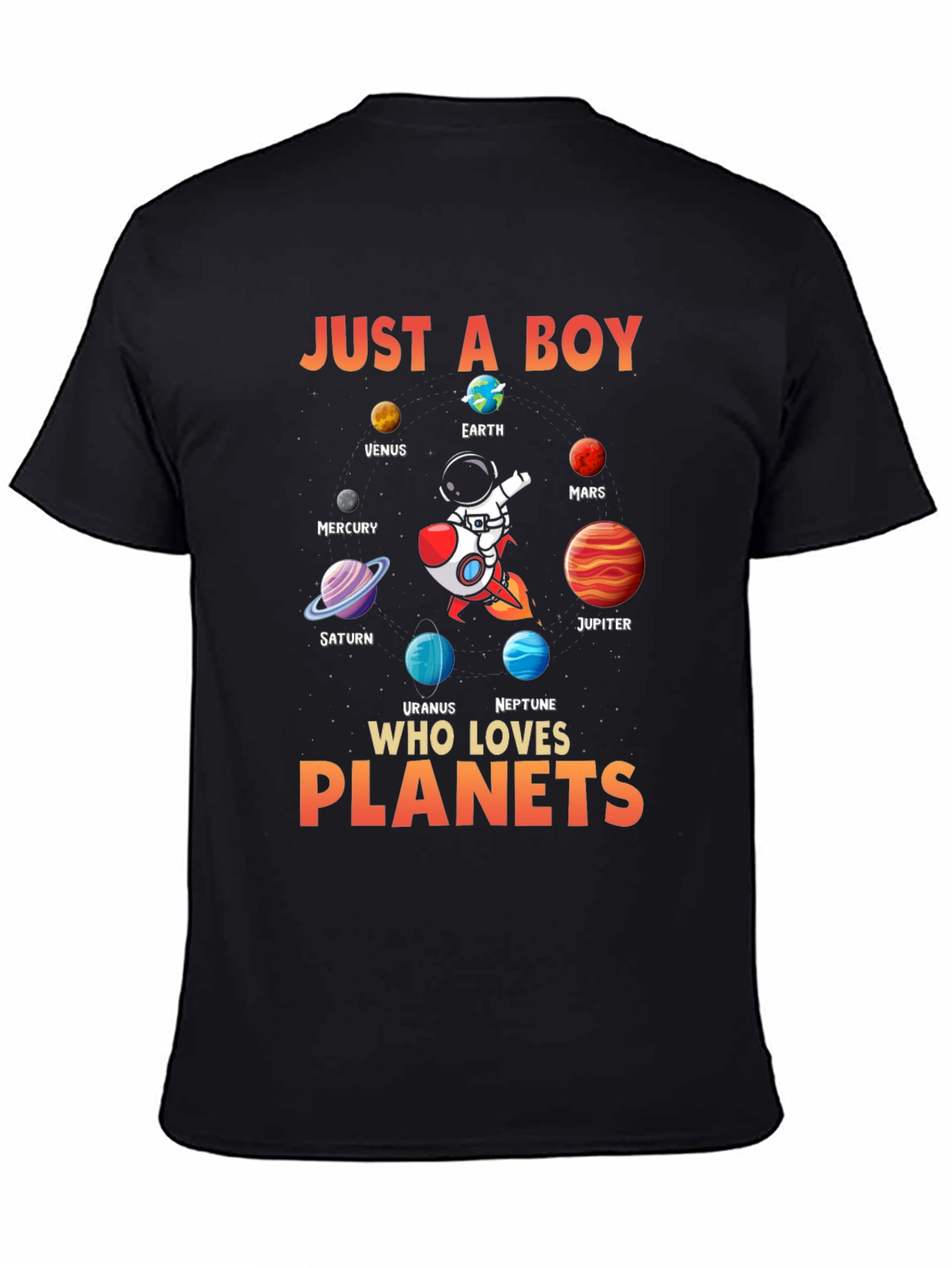 Just A Boy Who Loves Planets Graphic Tee