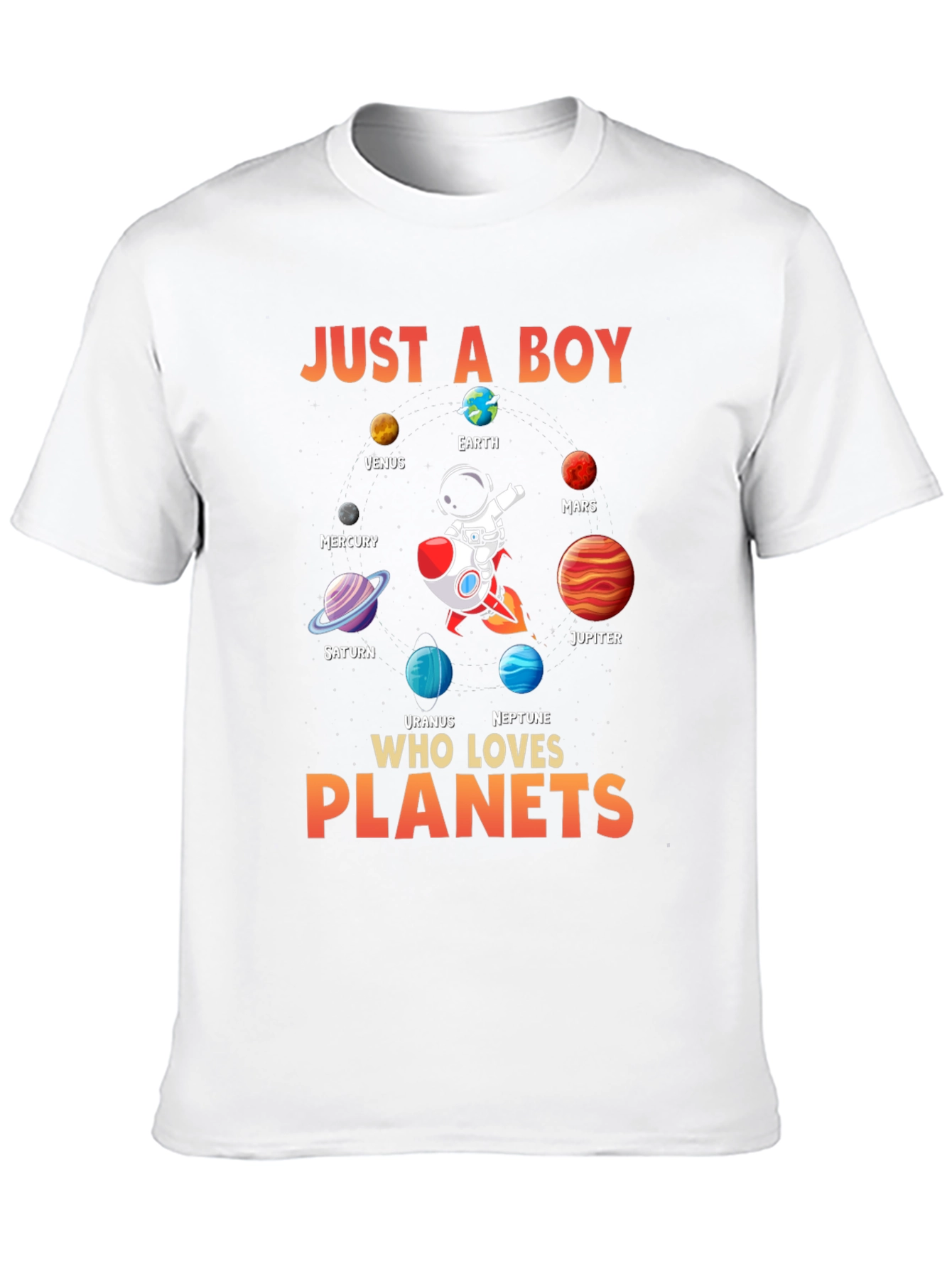Just A Boy Who Loves Planets Graphic Tee