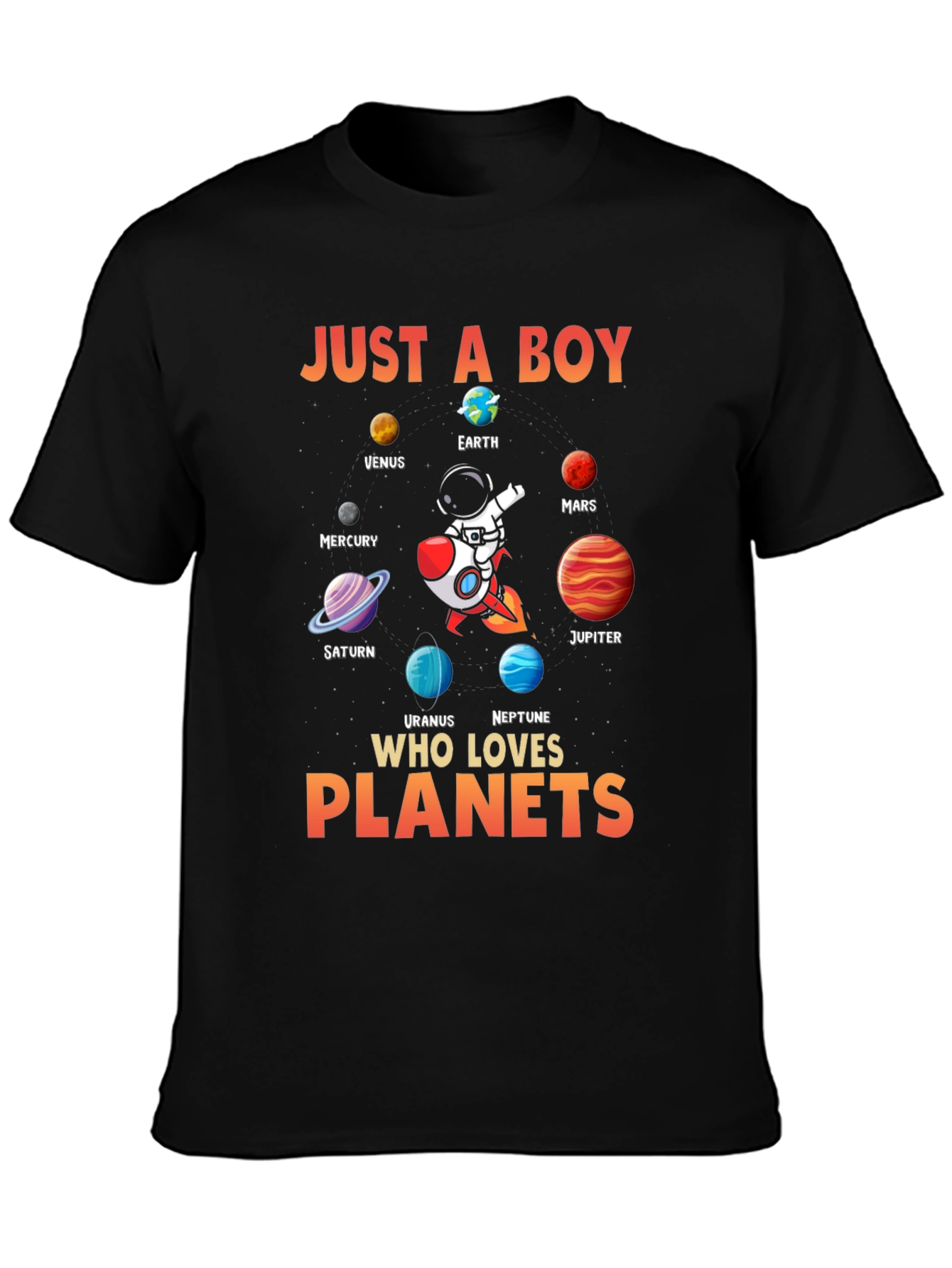 Just A Boy Who Loves Planets Graphic Tee