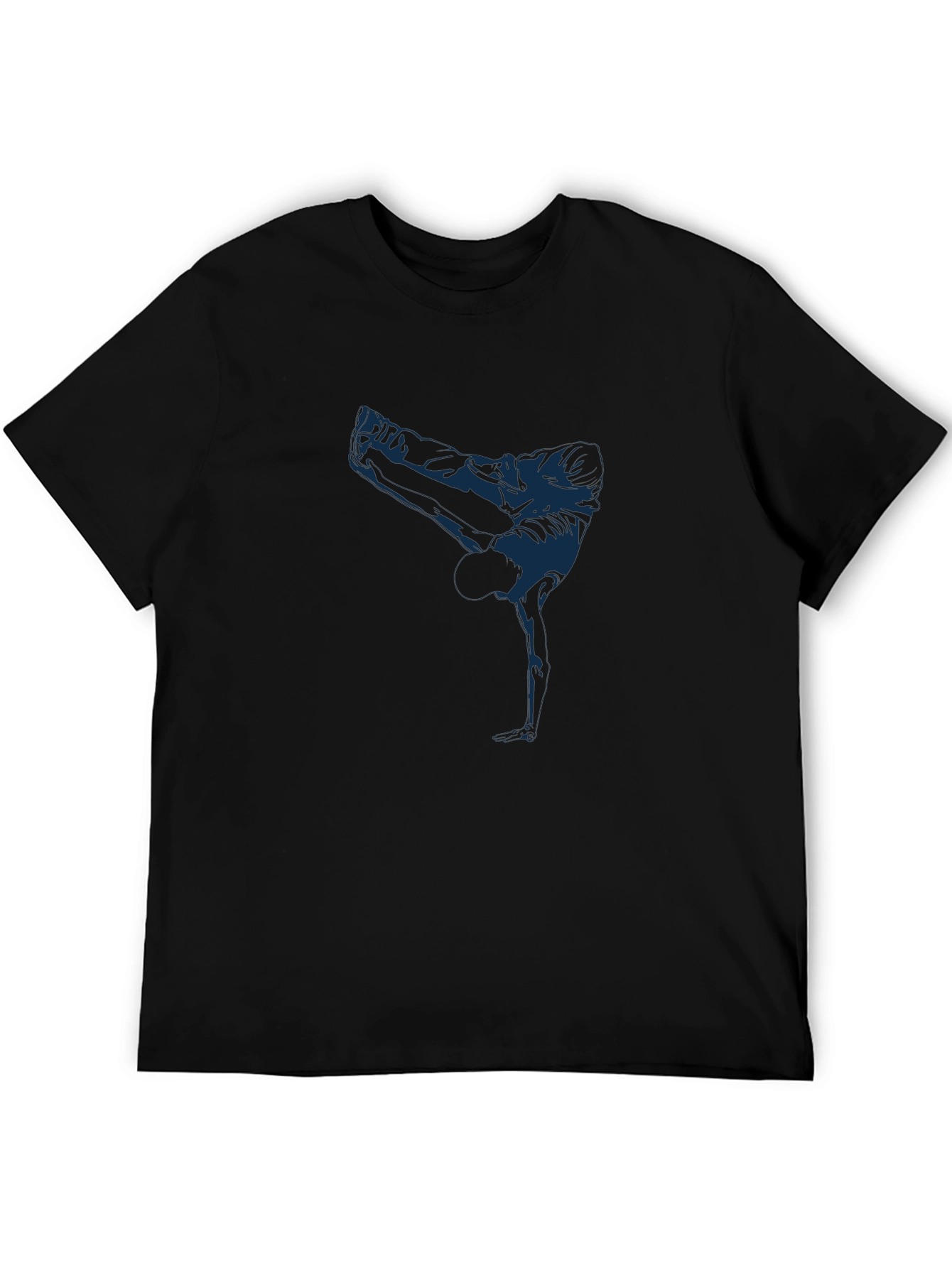 Cool Breakdancer Graphic Black T-Shirt