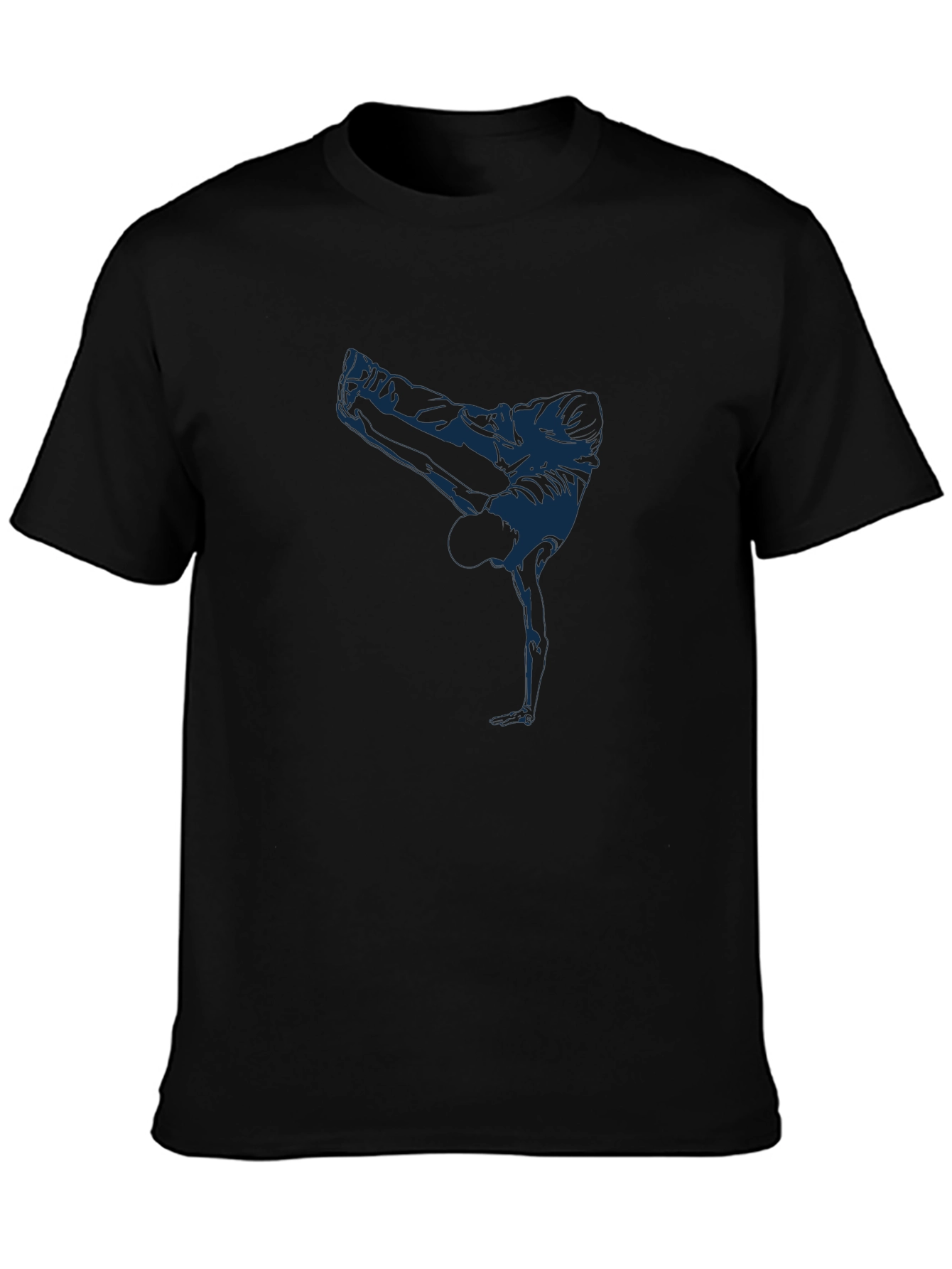 Cool Breakdancer Graphic Black T-Shirt