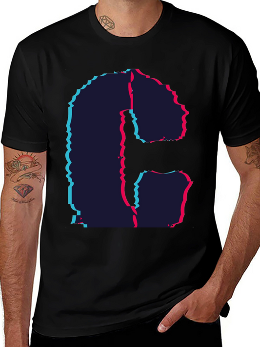 Abstract Initial C Graphic Tee - Modern Design