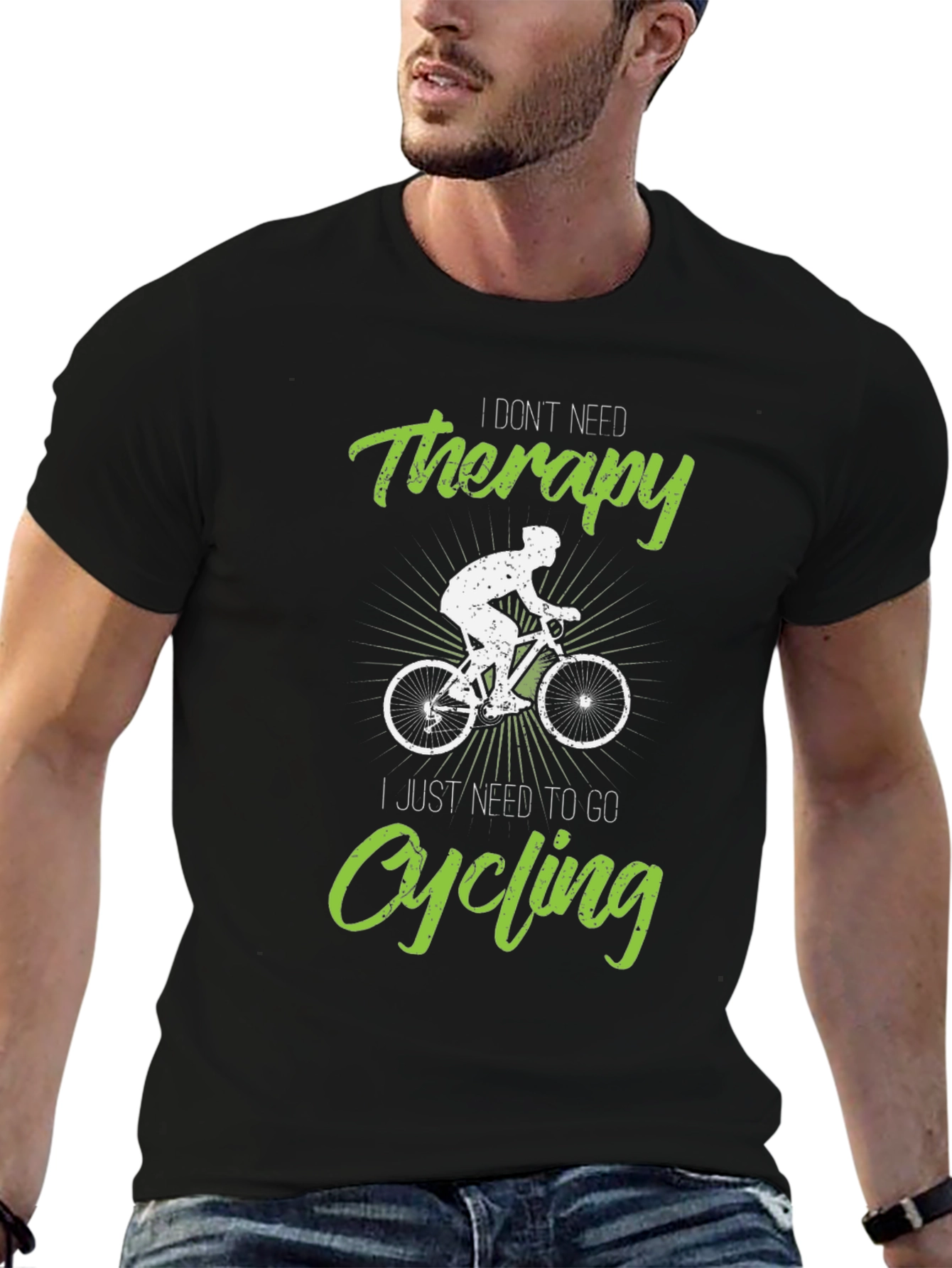 Cycling Therapy T-Shirt - Funny Biker Tee