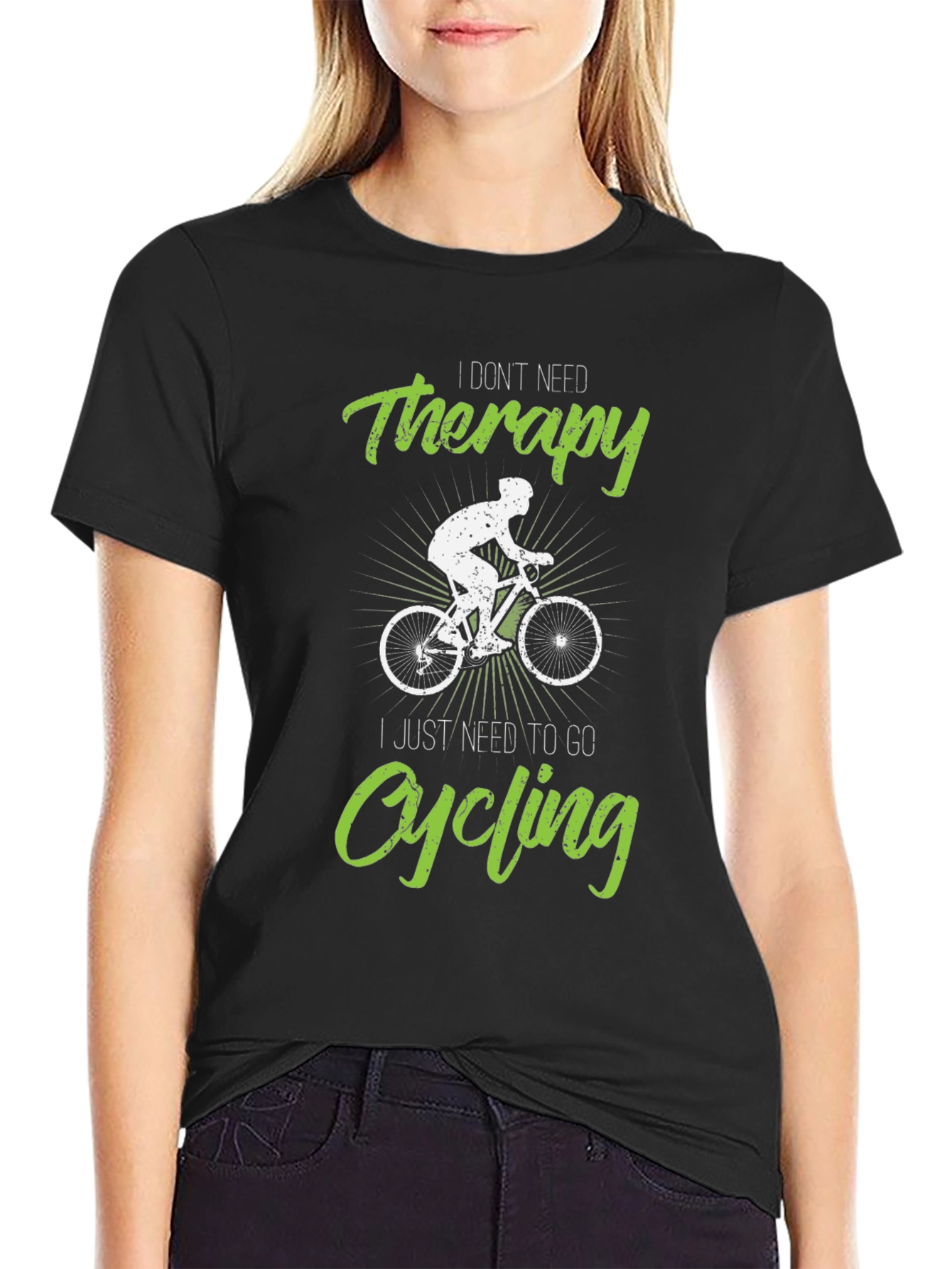 Cycling Therapy T-Shirt - Funny Biker Tee