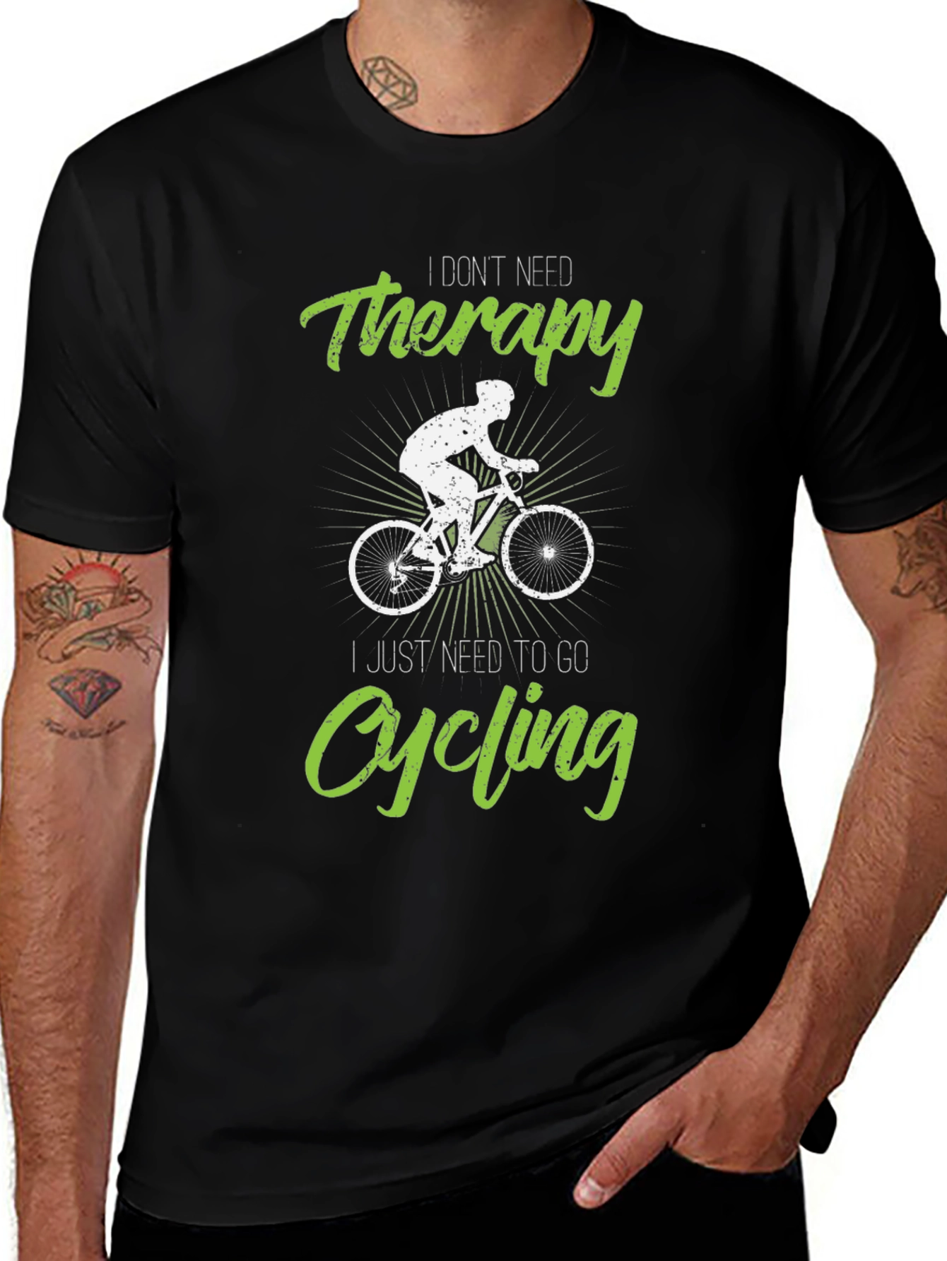 Cycling Therapy T-Shirt - Funny Biker Tee