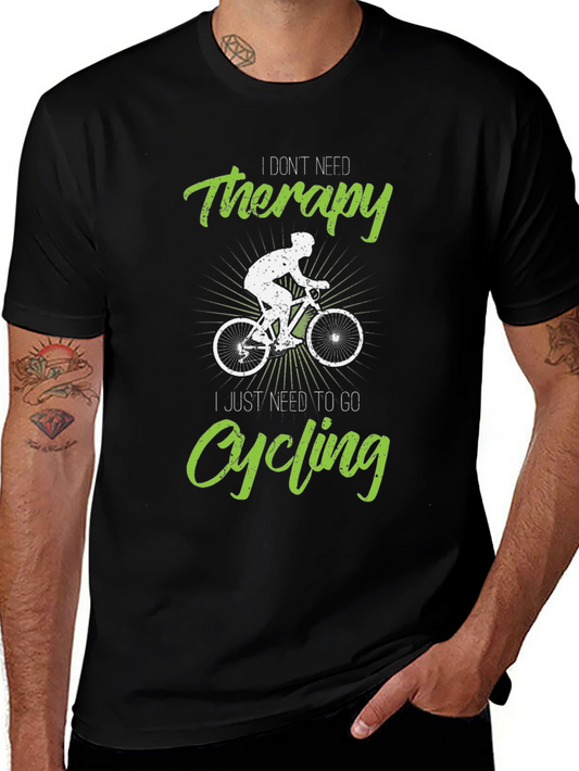 Cycling Therapy T-Shirt - Funny Biker Tee