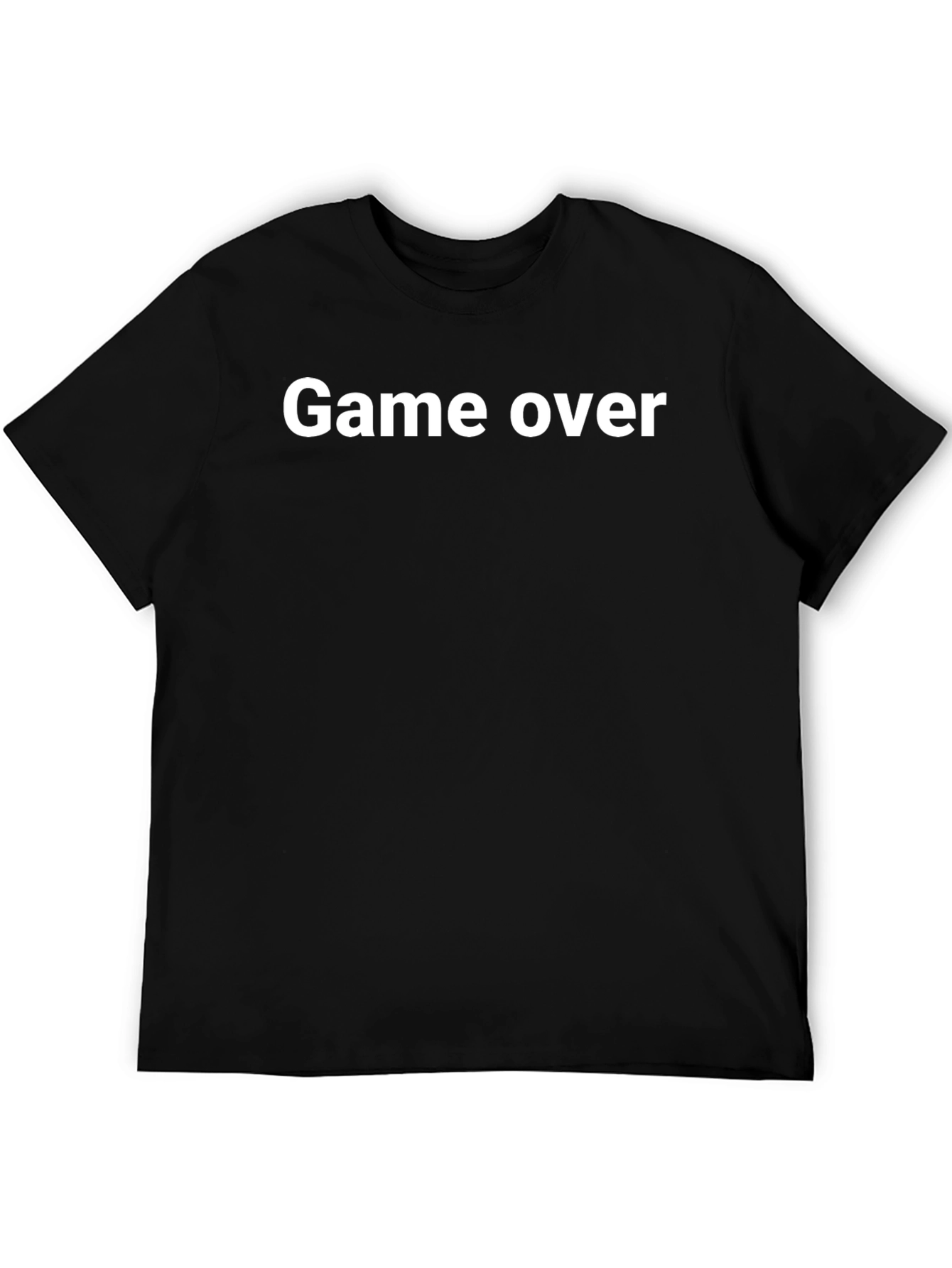 Game Over Graphic Tee - Black Cotton T-Shirt