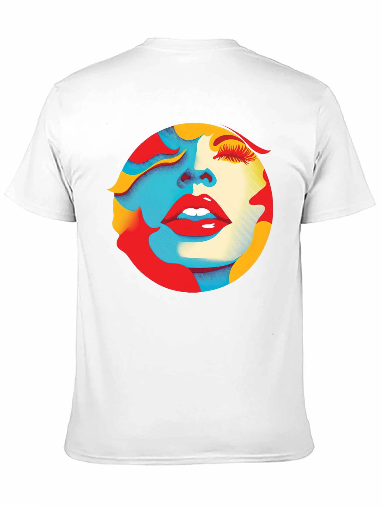 Abstract Face Graphic Tee - Modern Art T-Shirt