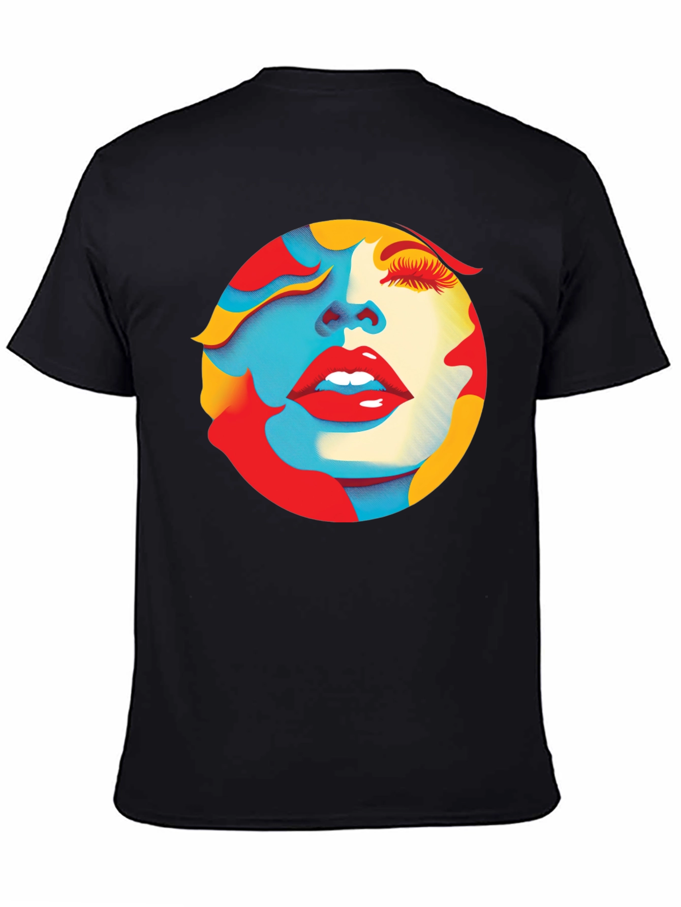Abstract Face Graphic Tee - Modern Art T-Shirt