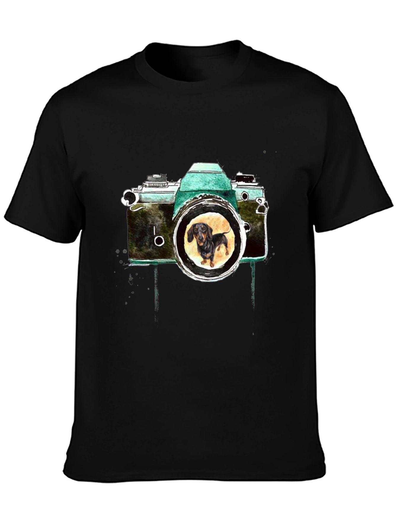 Dachshund Camera Graphic Tee